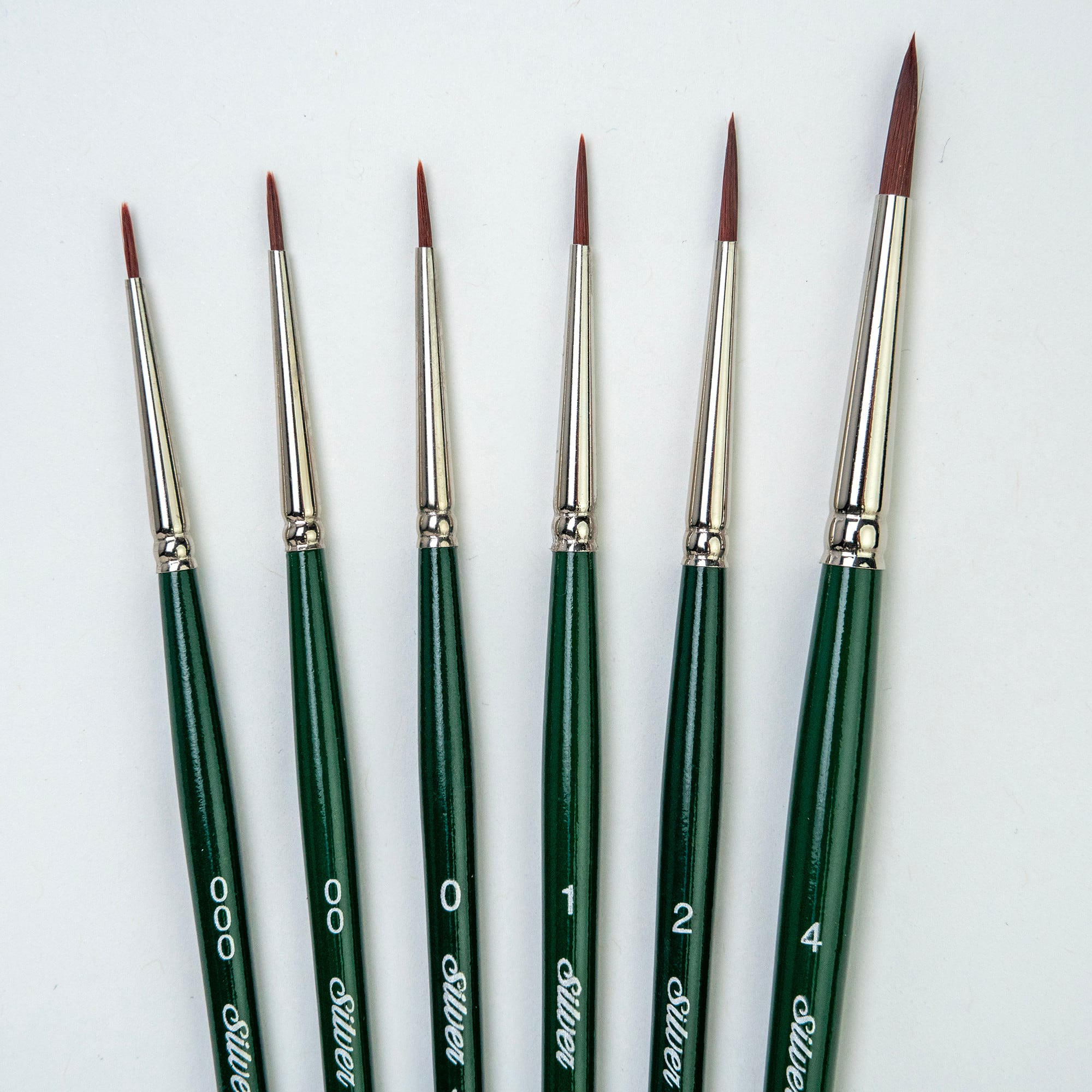 Silver Brush Limited Ruby Satin® 6 Piece Round Brush Set