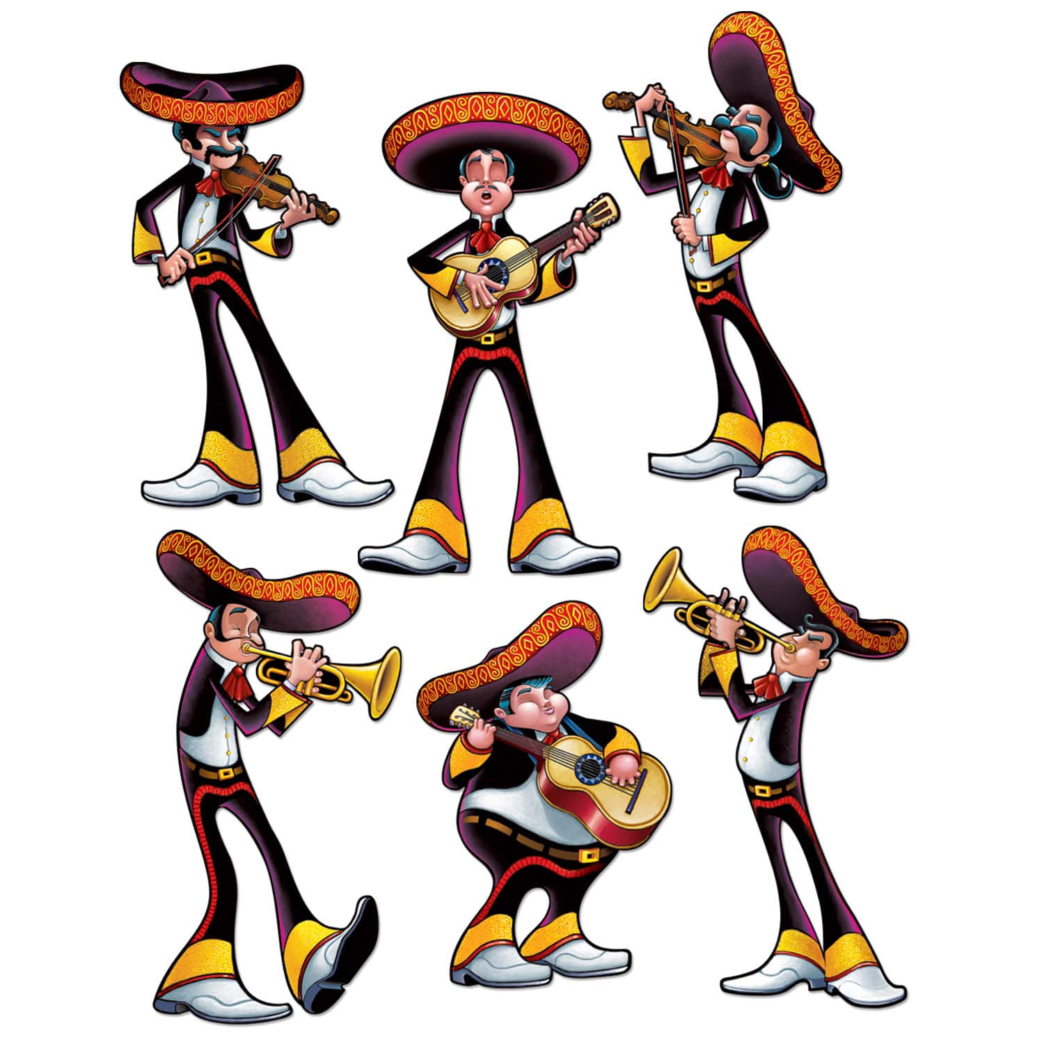 Beistle Fiesta Marachi Band Cutout Packs, 2ct.