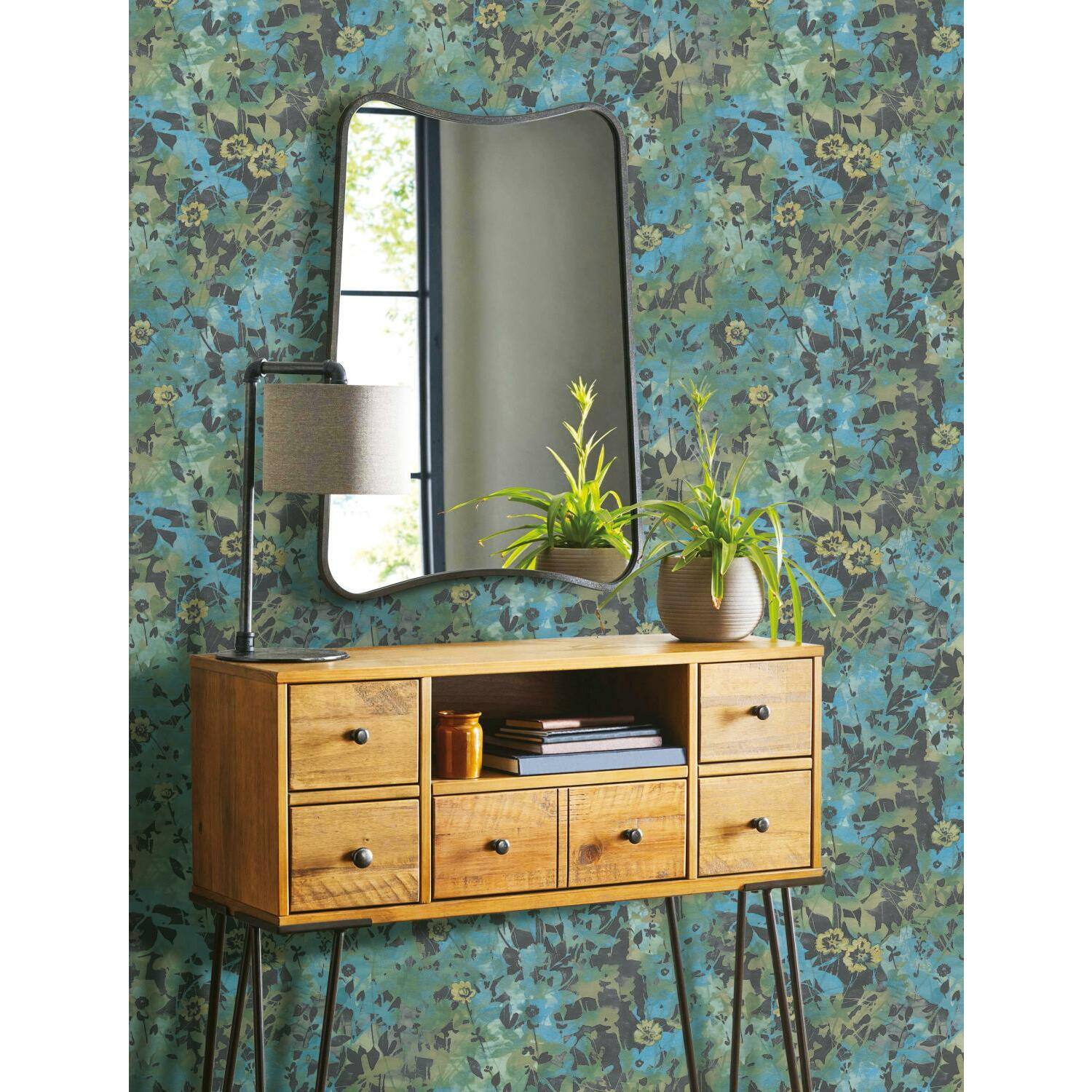 RoomMates Wildflower Shadows Peel & Stick Wallpaper
