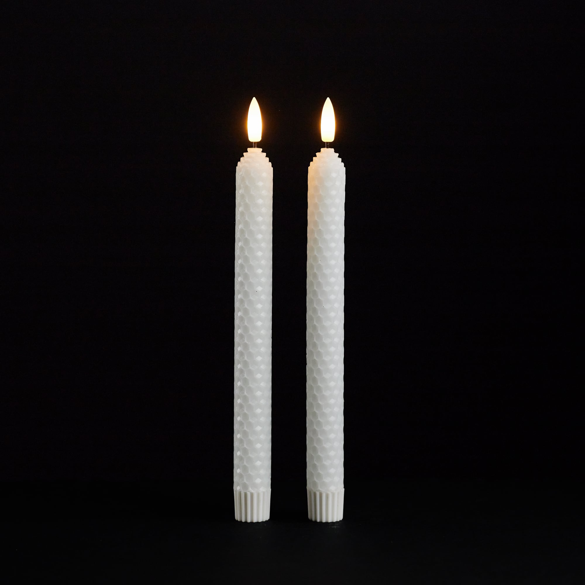 9.75" FIA WICK Textured Taper Candles, 2ct.