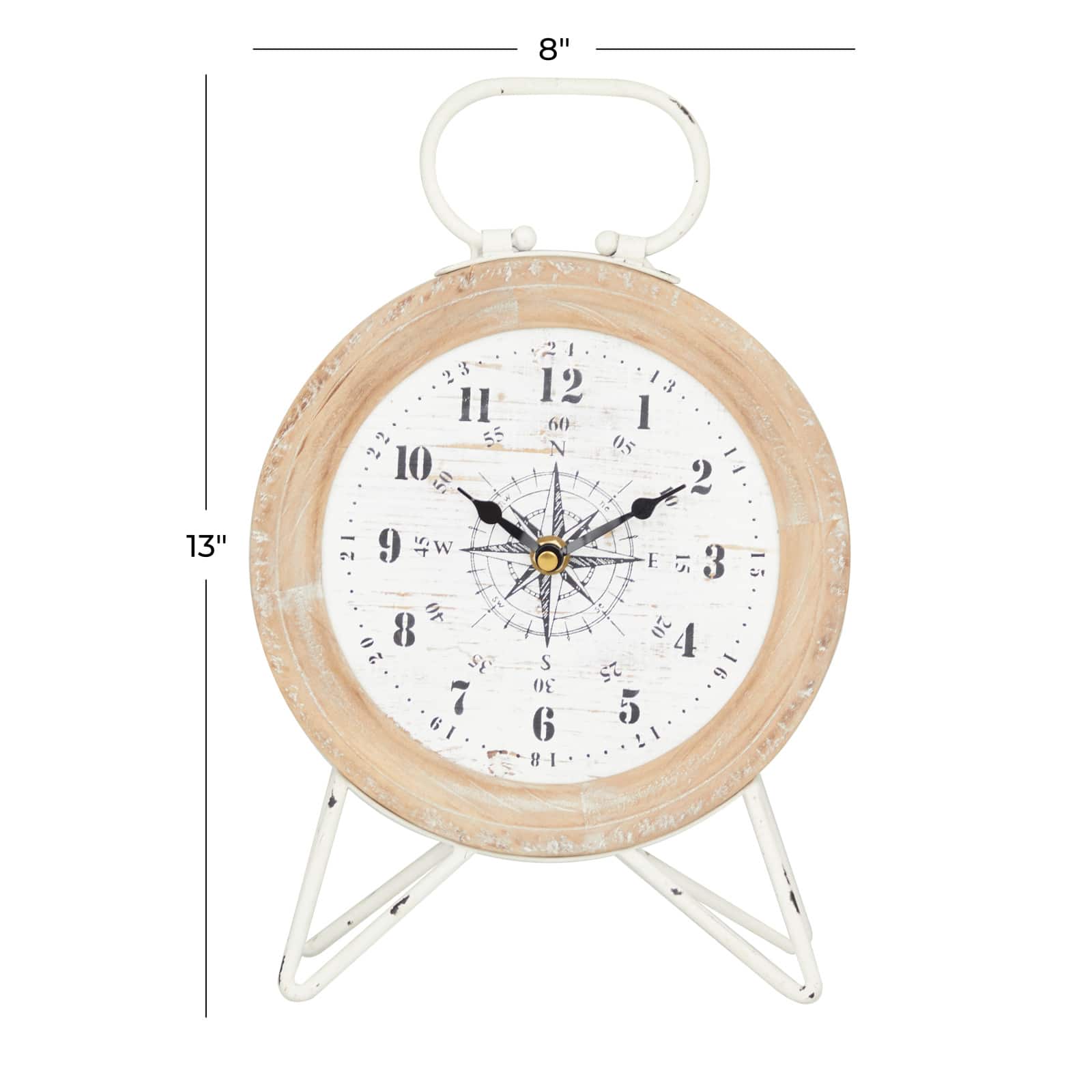 13" Brown Metal Eclectic Clock