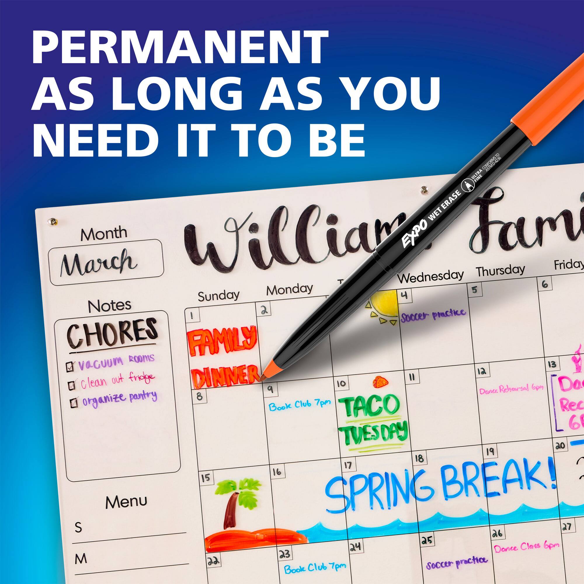 Expo® Vis-à-Vis® Ultra Fine Tip Black Wet Erase Markers, 12ct.