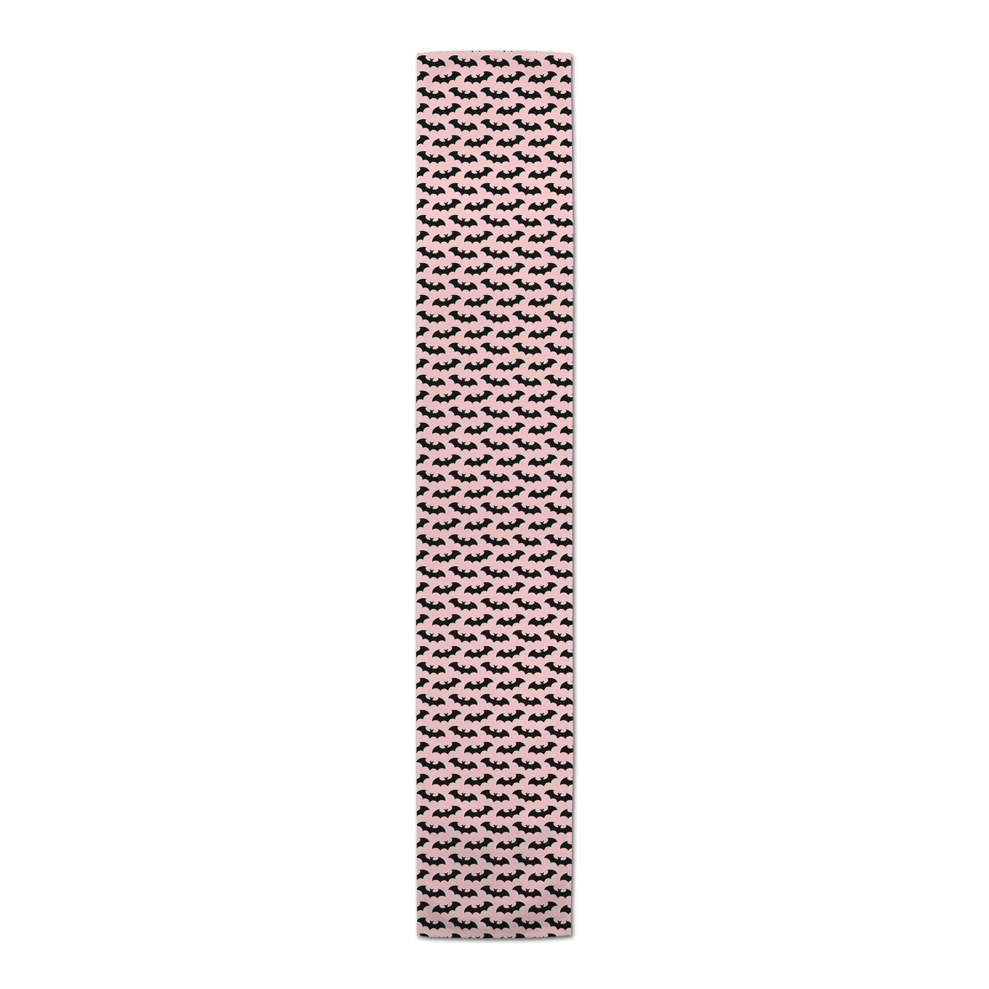 72" Bats On Pink Pattern Poly Twill Table Runner