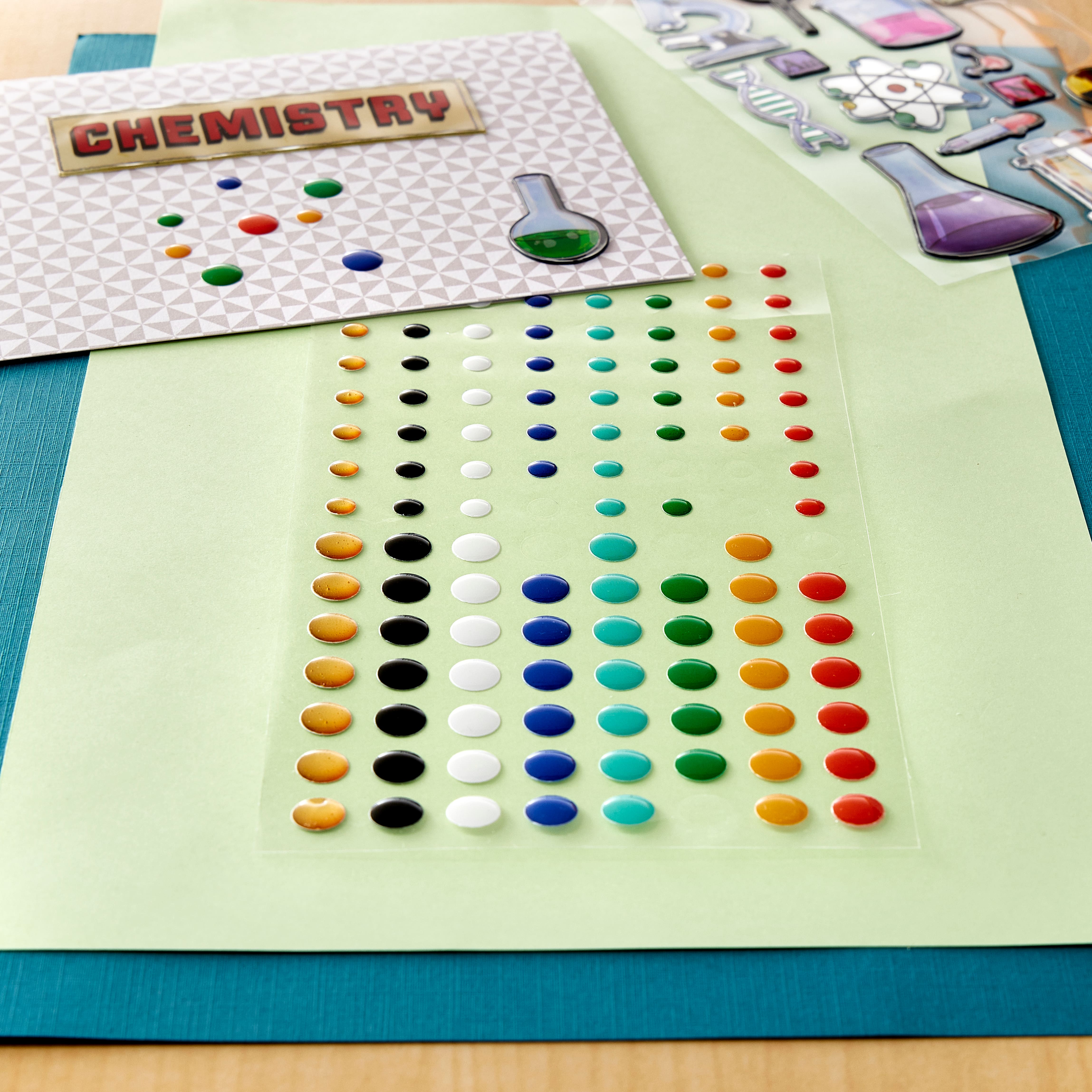12 Packs: 120 ct. (1,440 total) Multicolor Enamel Dot Stickers by Recollections™