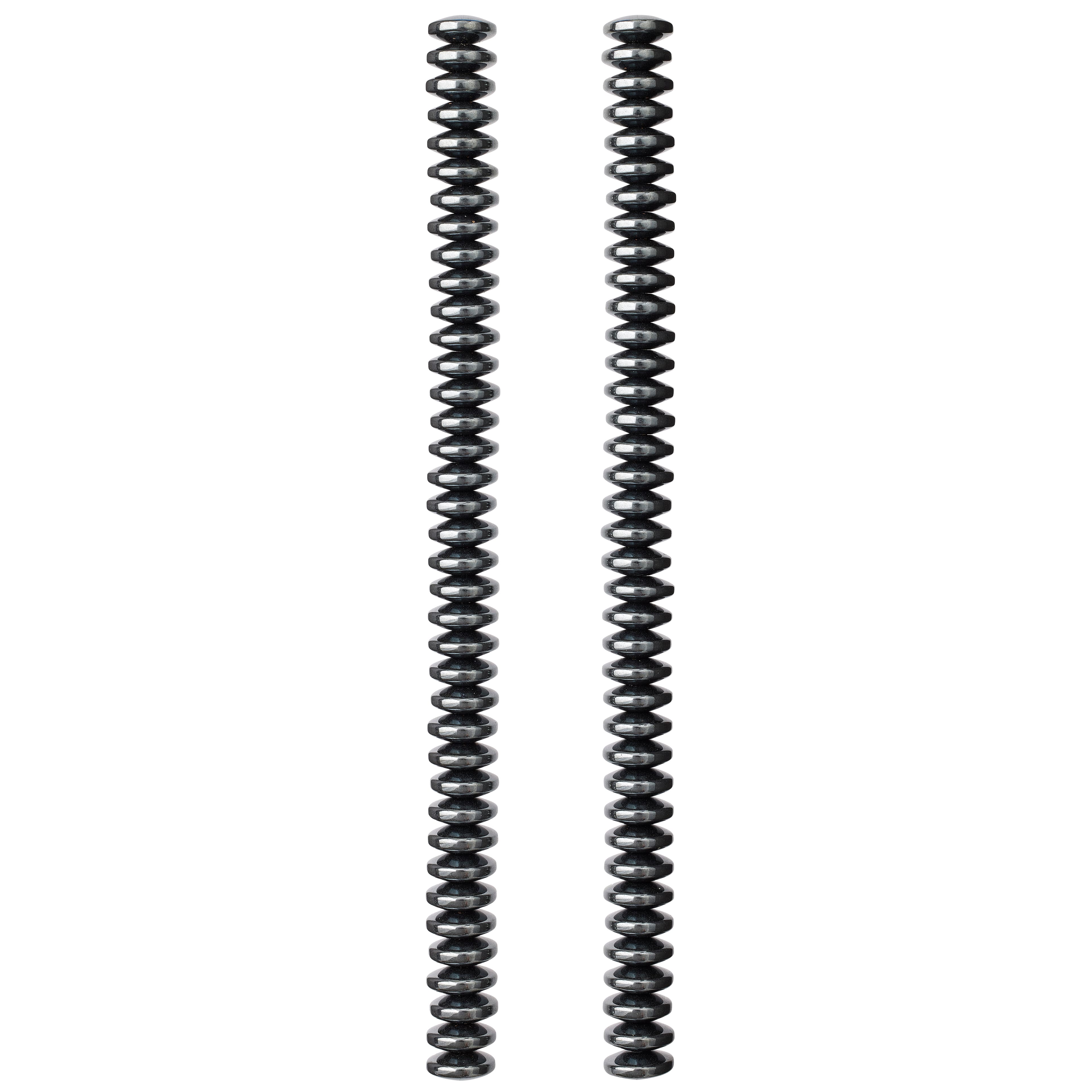 12 Pack: Rondelle Hematite Stone Beads, 8mm by Bead Landing™