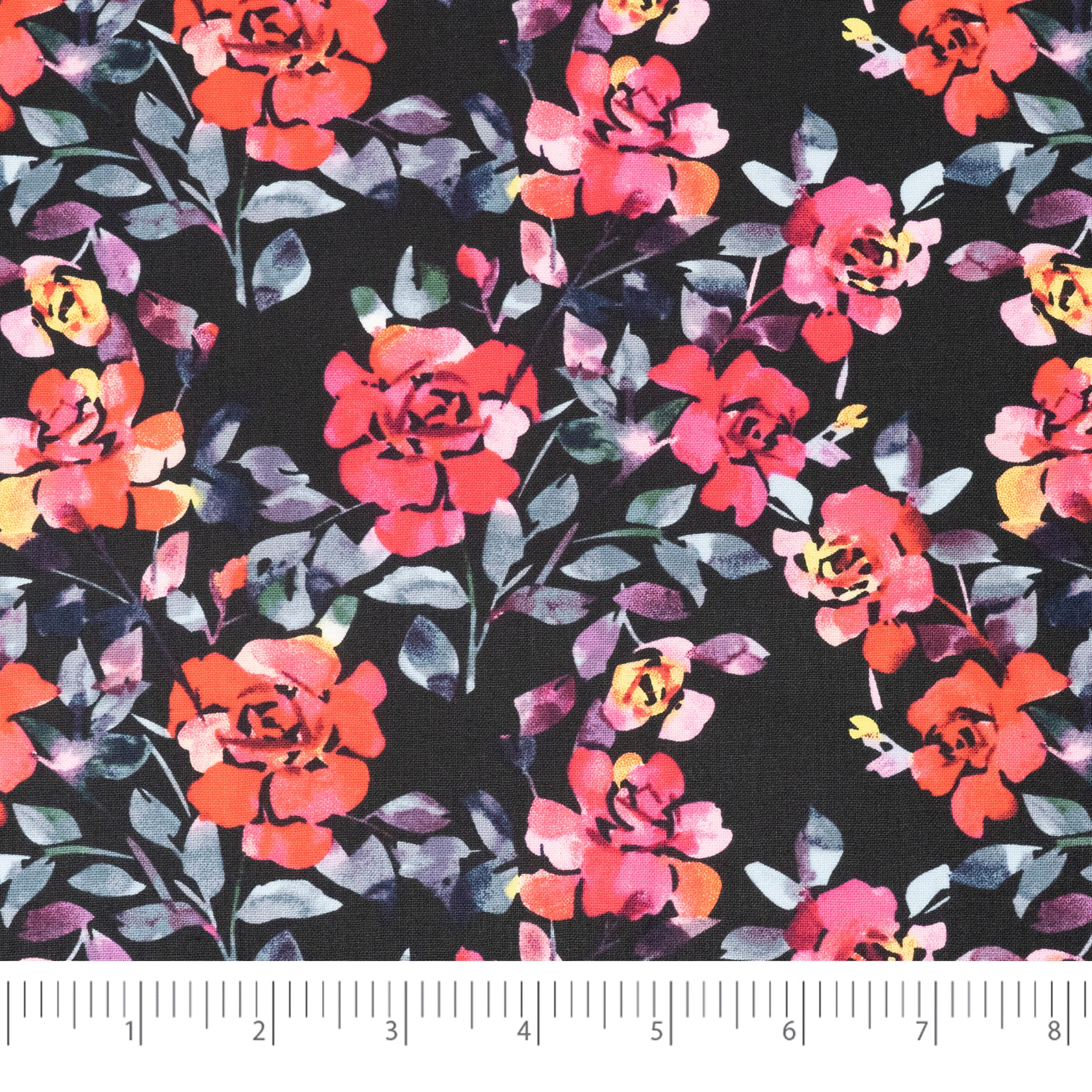 SINGER 18" x 21" Romantic Roses Print Ringspun Cotton Fabric Bundle