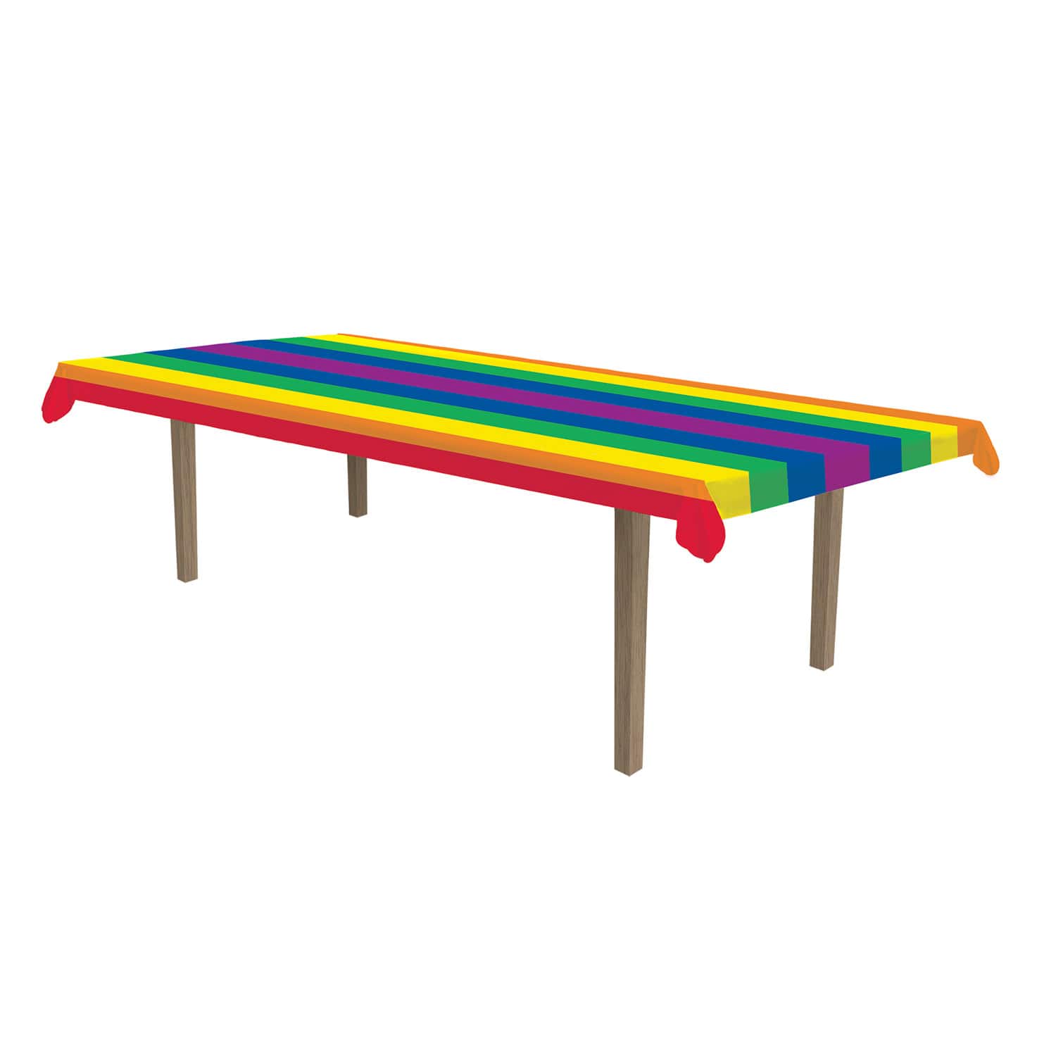 Beistle 40" x 100ft. Rainbow Plastic Table Roll