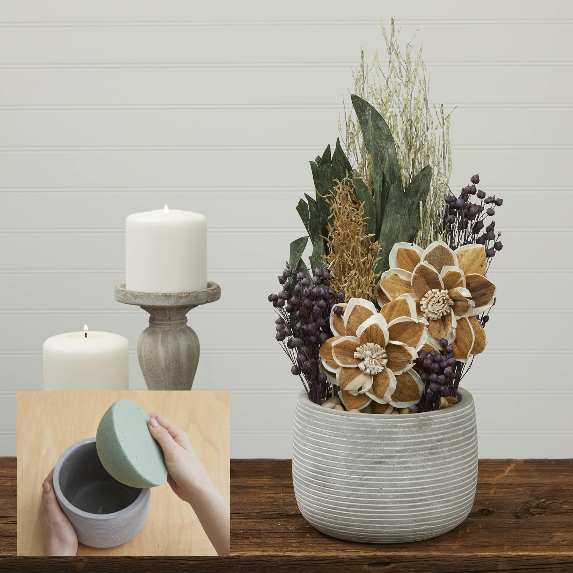 FloraCraft® Floral Desert DryFōM Green Half Ball