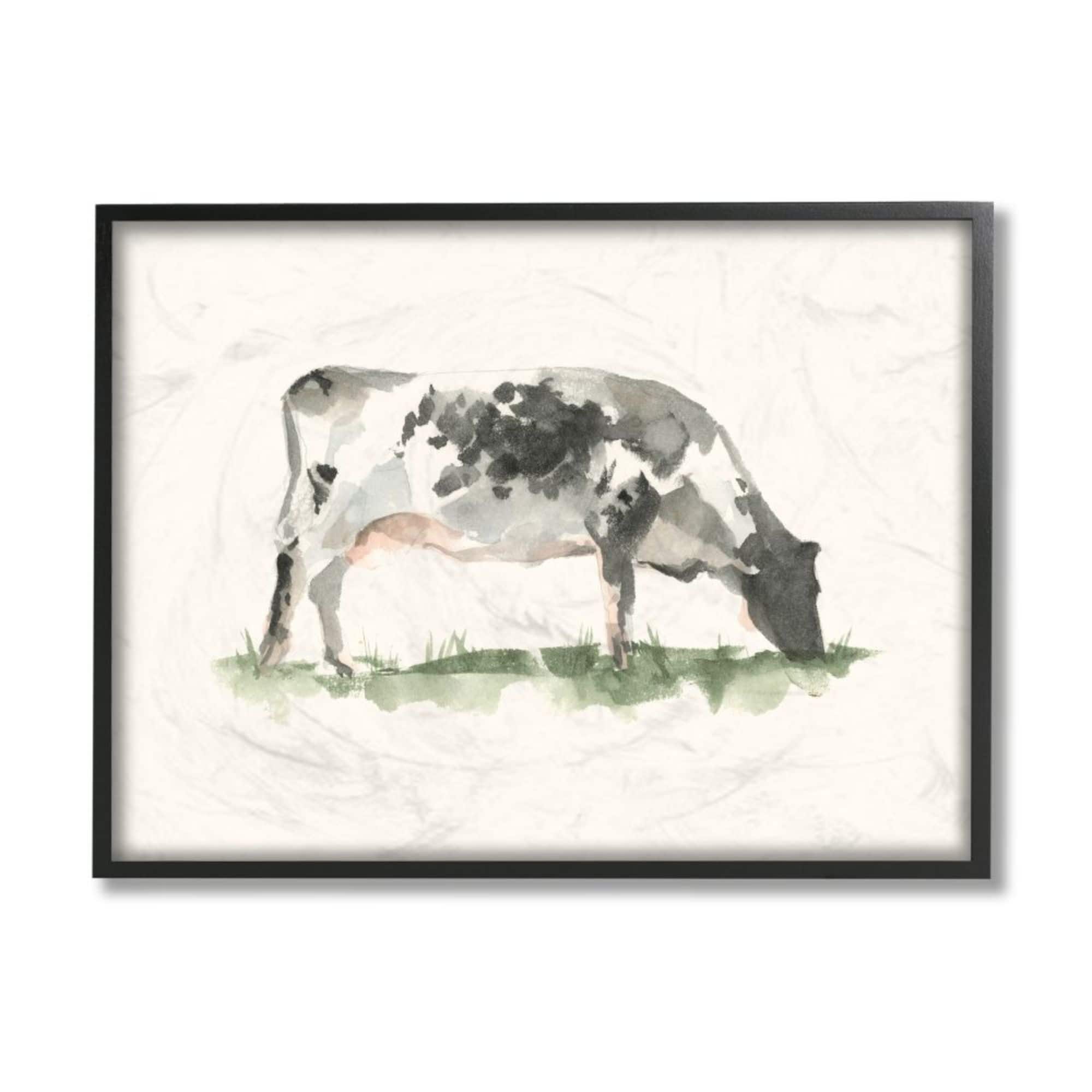 Stupell Industries Grazing Farm Cattle Framed Wall Art