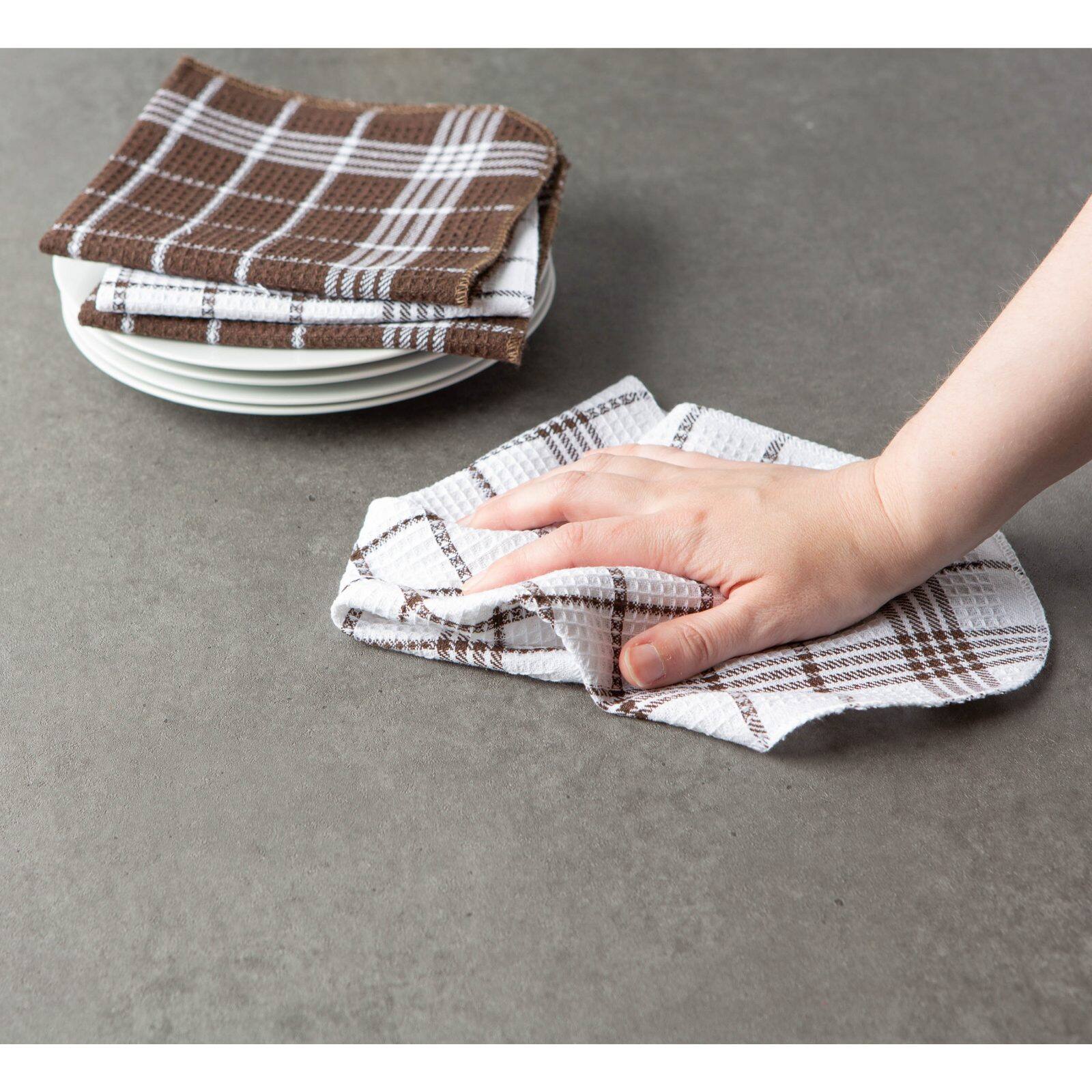 J&M Mocha Waffle Weave Dishcloth, 12ct.