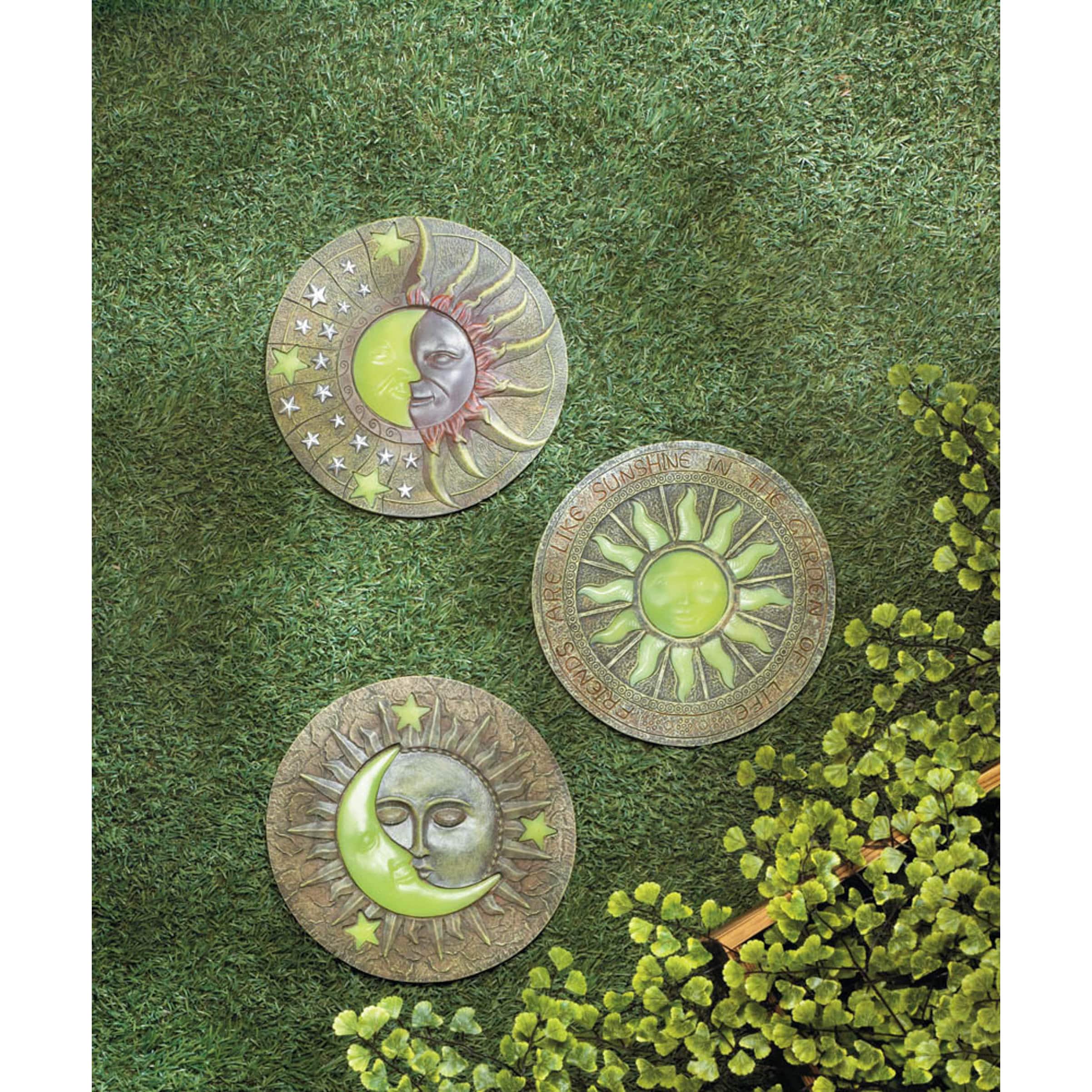 10.5" Sun & Moon Glowing Stepping Stone
