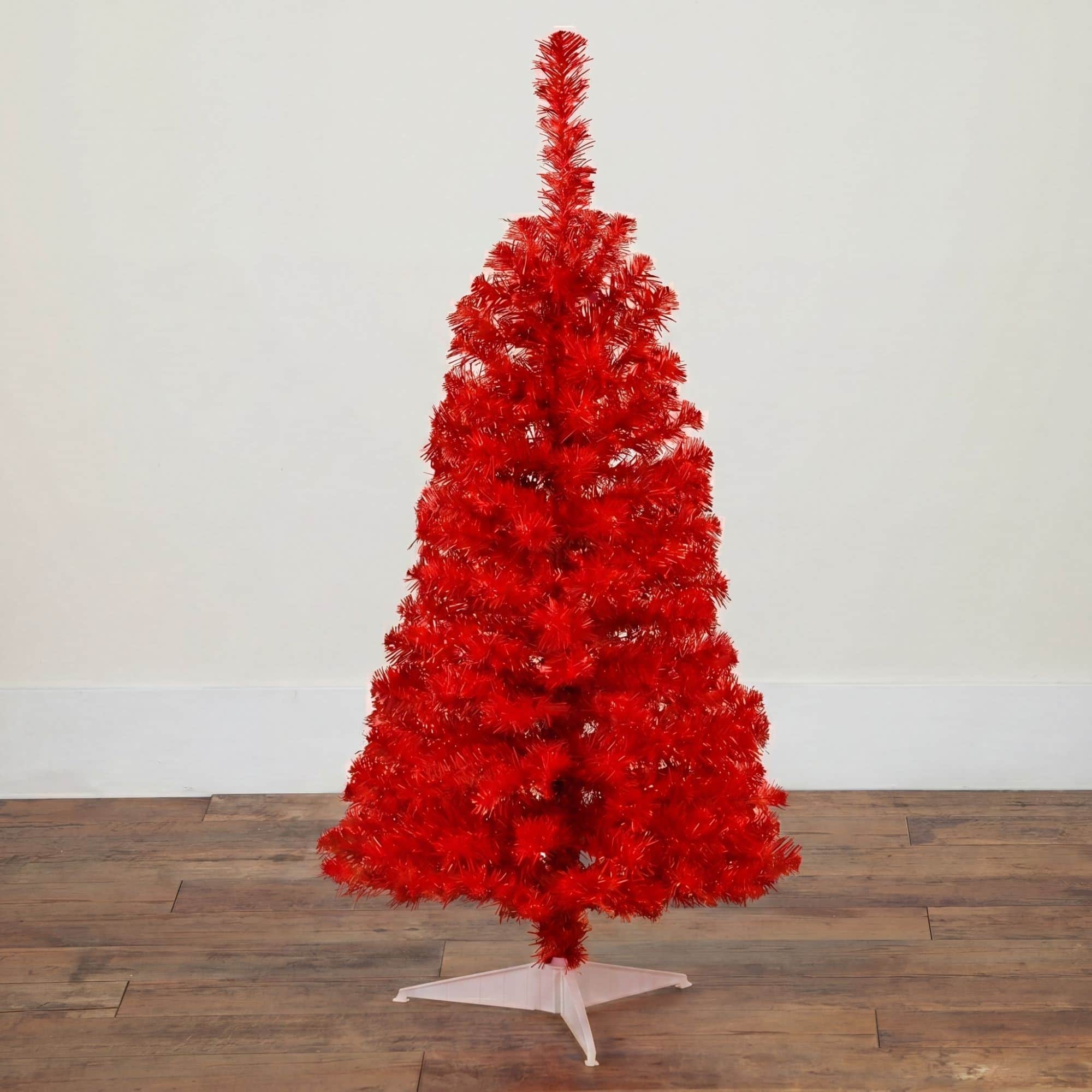 Nearly Natural 3ft. Unlit Red Artificial Christmas Tree