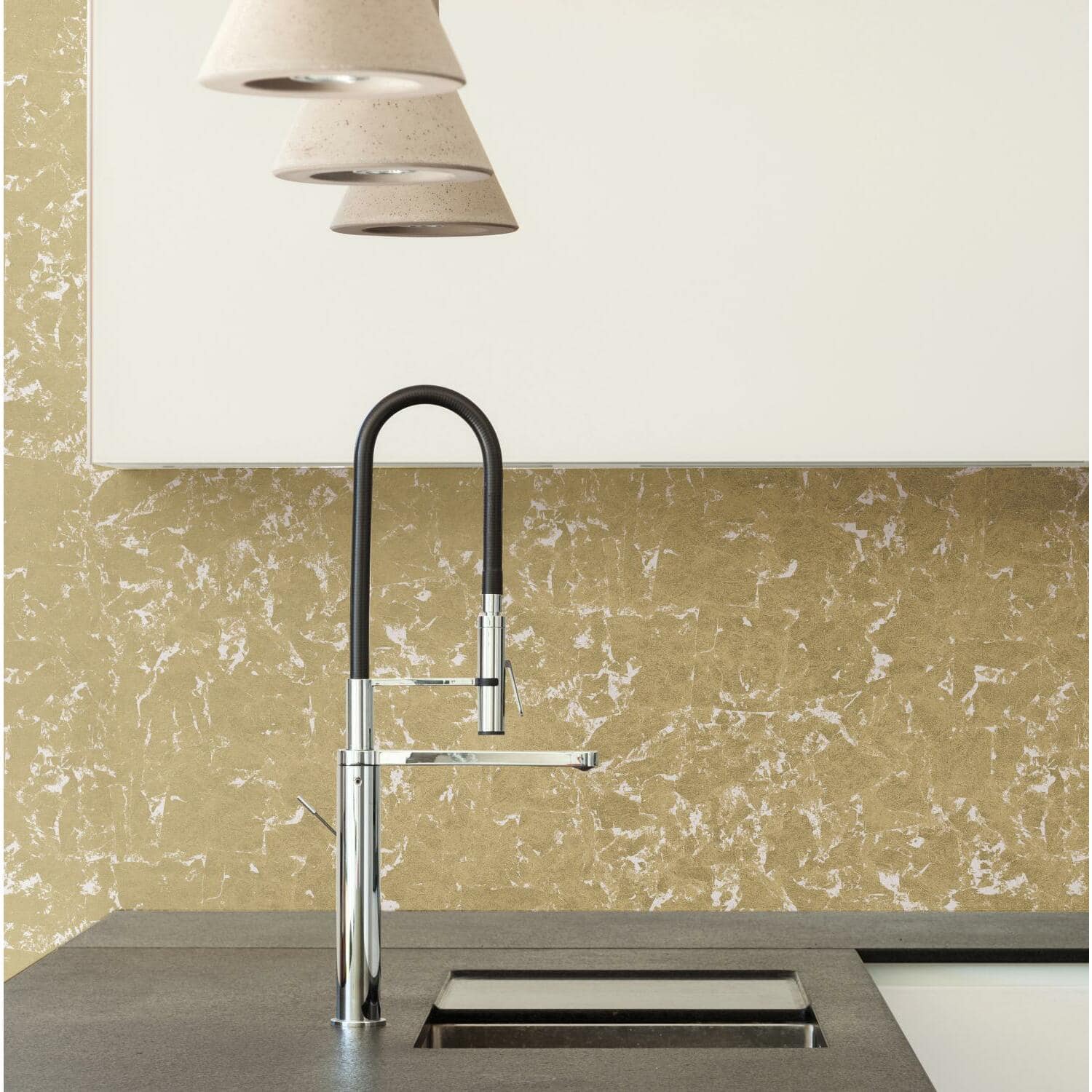 RoomMates Gold Leaf Peel & Stick Wallpaper