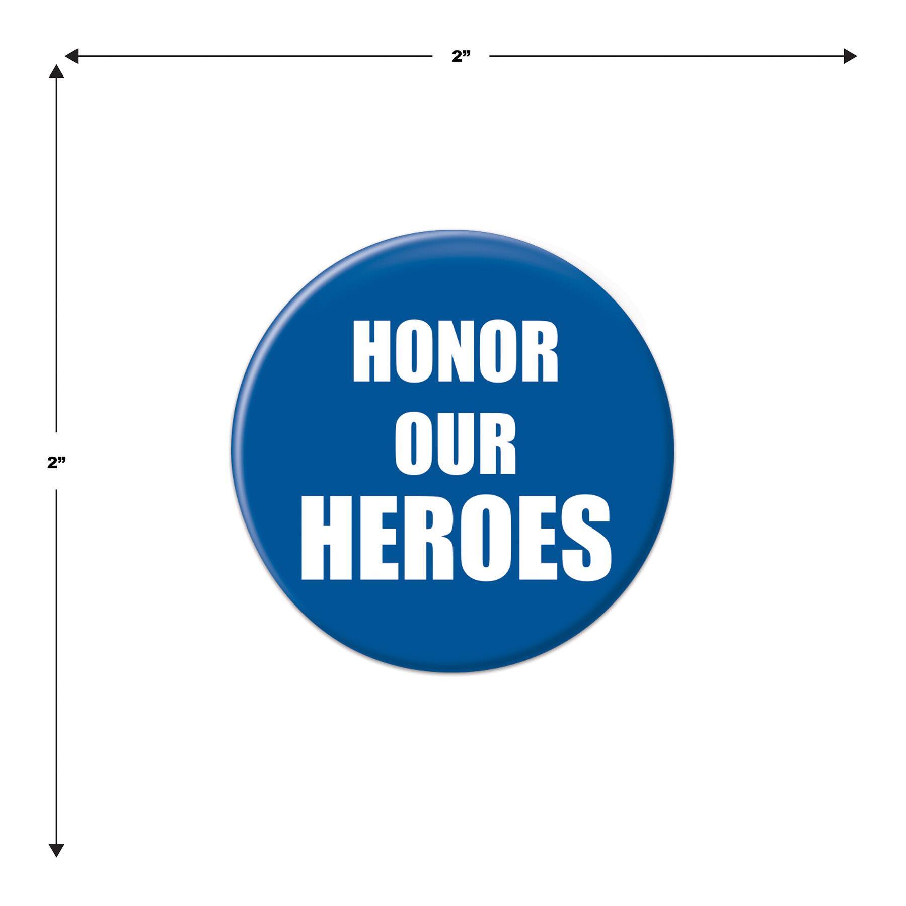 Beistle 2" Blue Honor Our Heroes Buttons, 6ct.