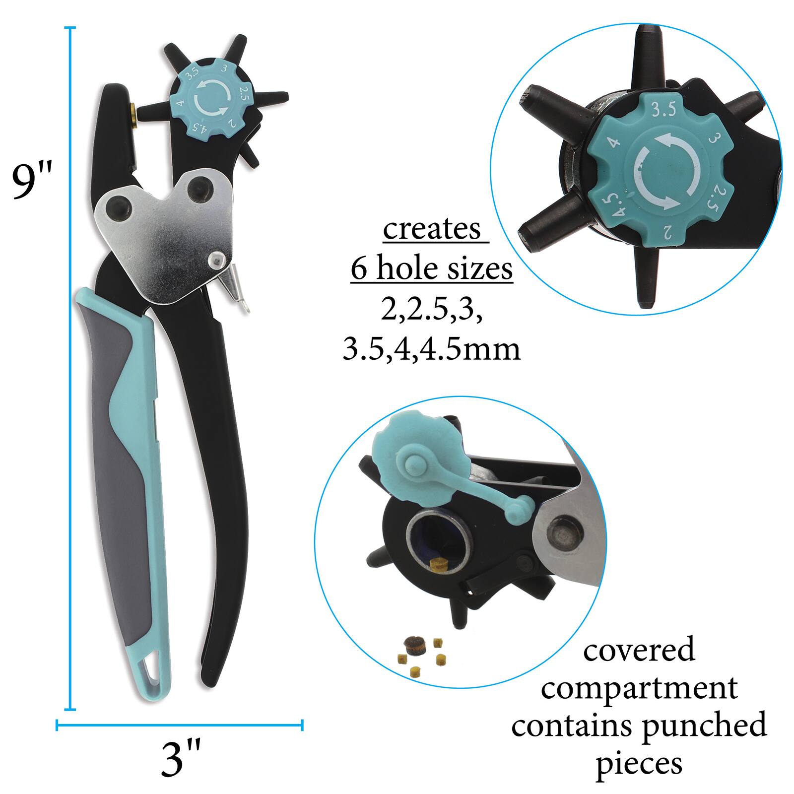 The Beadsmith® Rotating Leather Hole Punch