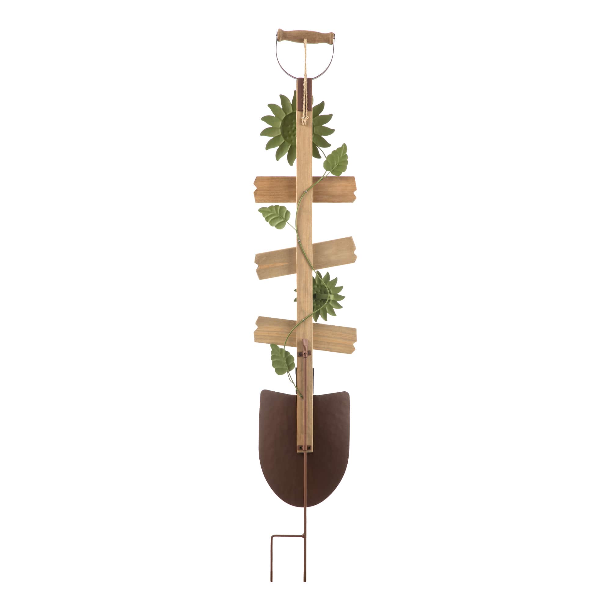 Glitzhome® 4ft. Fall Wood & Metal Shovel Yard Stake