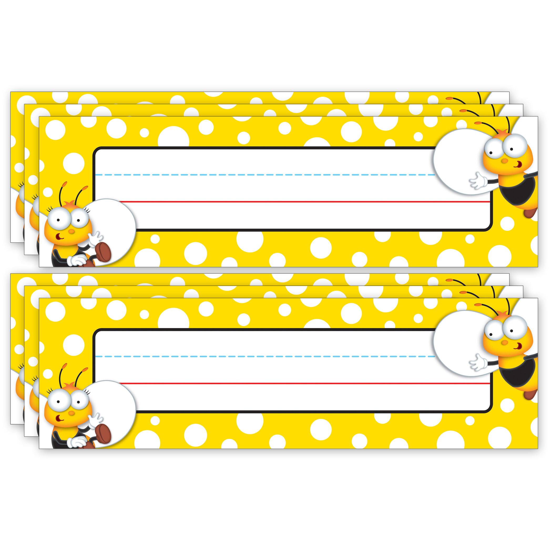 Carson Dellosa® 9.5" x 2.75" Education Grades PK-5 Buzz-Worthy Bees Nameplates, 216ct.