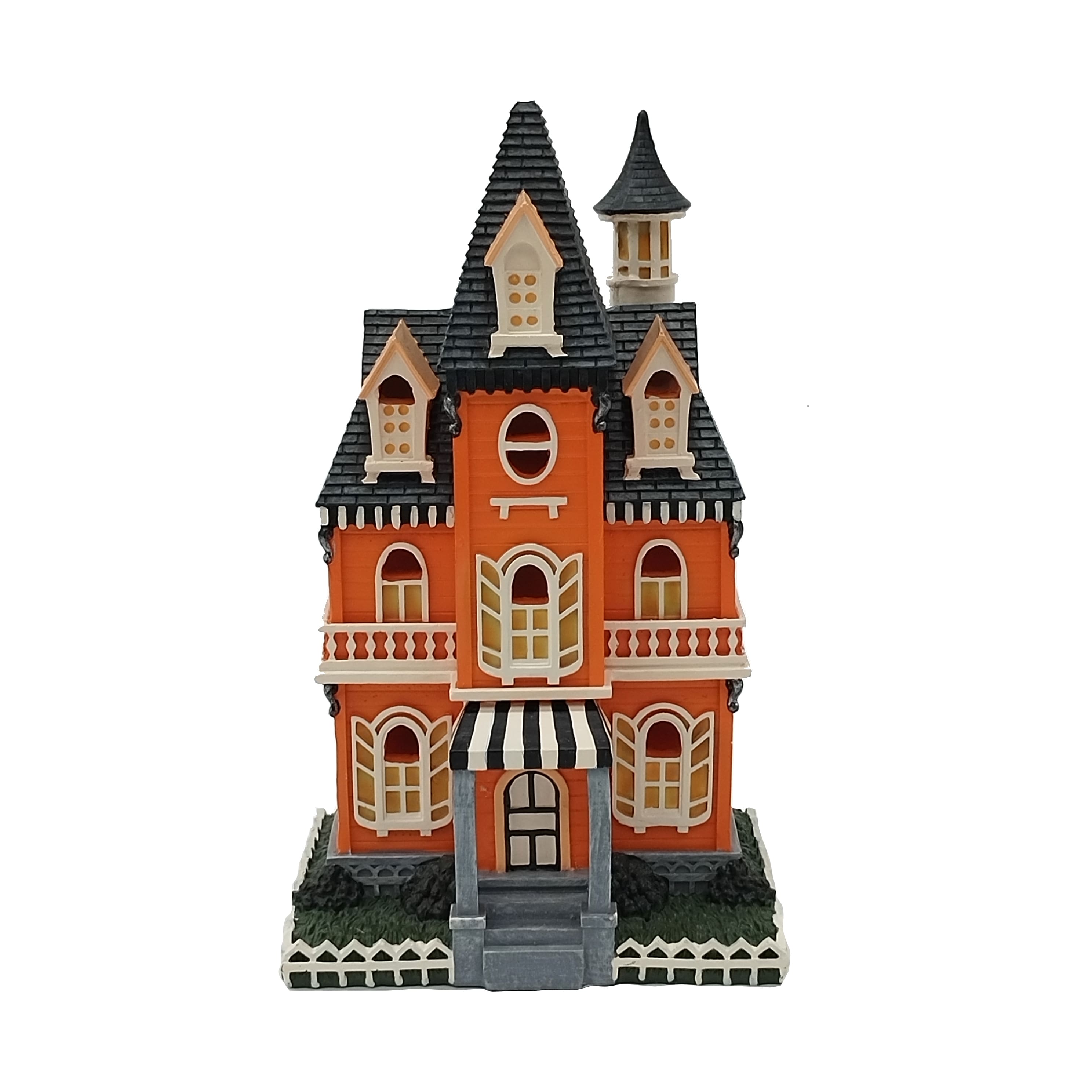 9.5" Orange Haunted House LED Mini Decoration by Ashland®