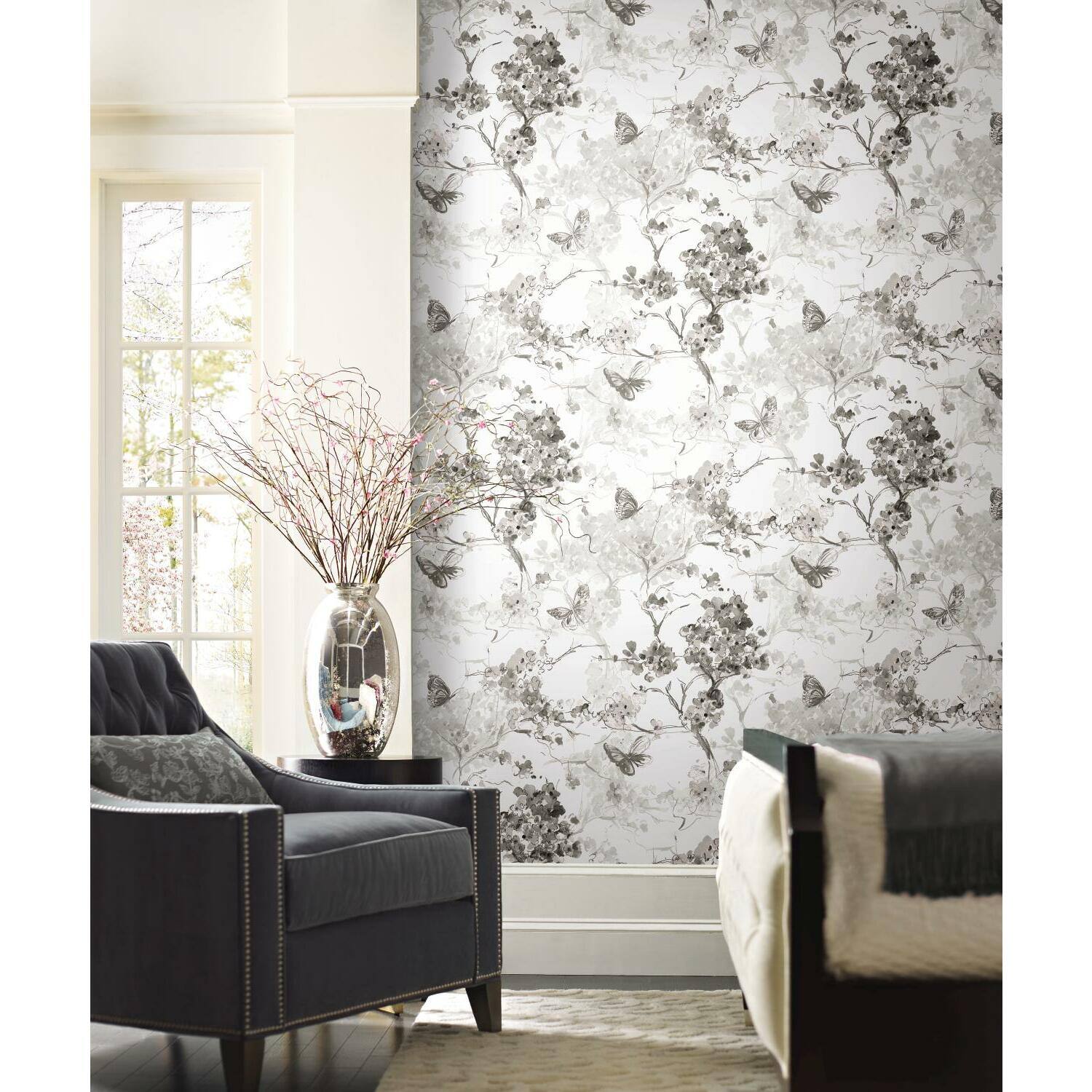 RoomMates Cherry Blossoms Peel & Stick Wallpaper