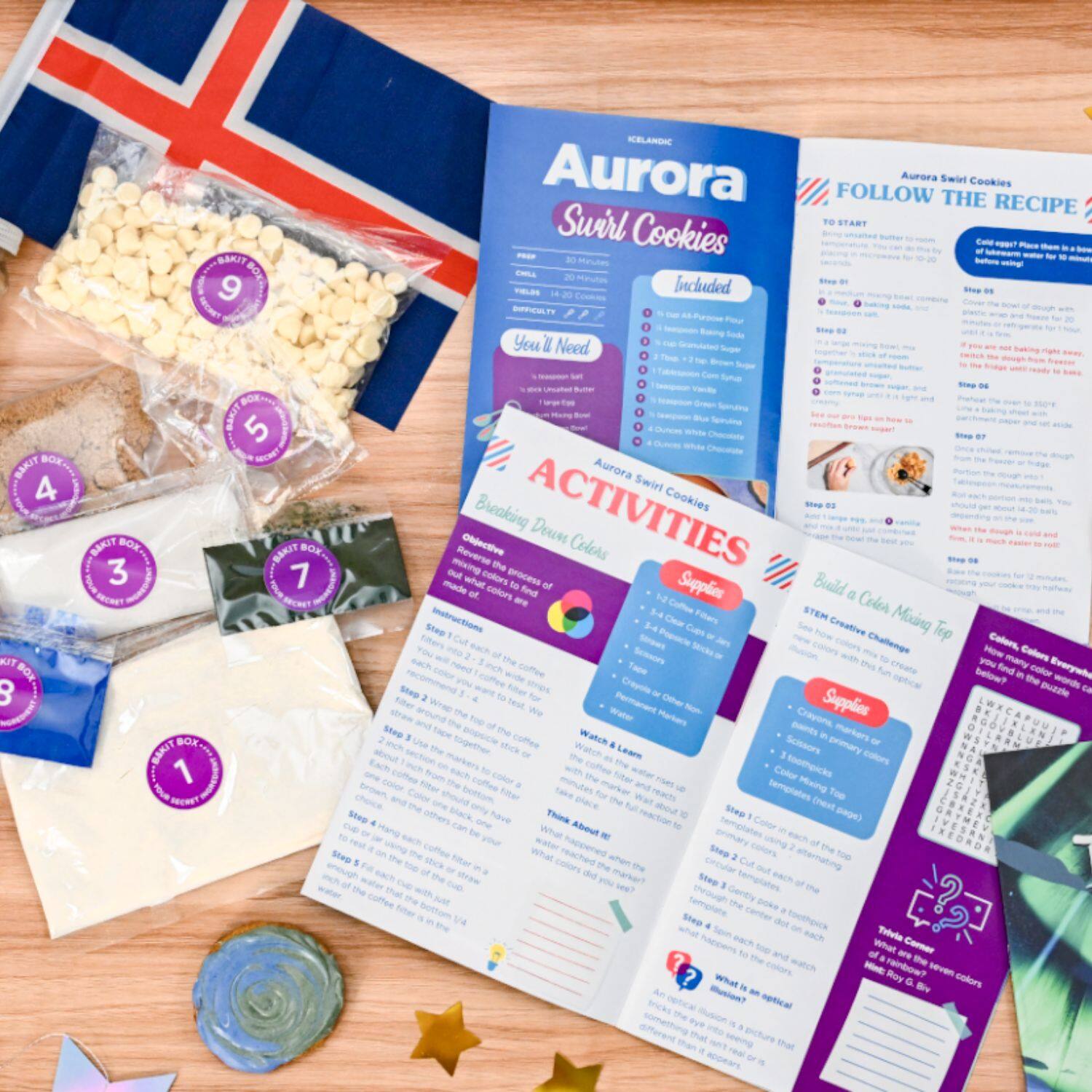 BāKIT Box Bake the World Bundle Kids Baking Activity Kit, 3 Global Recipes