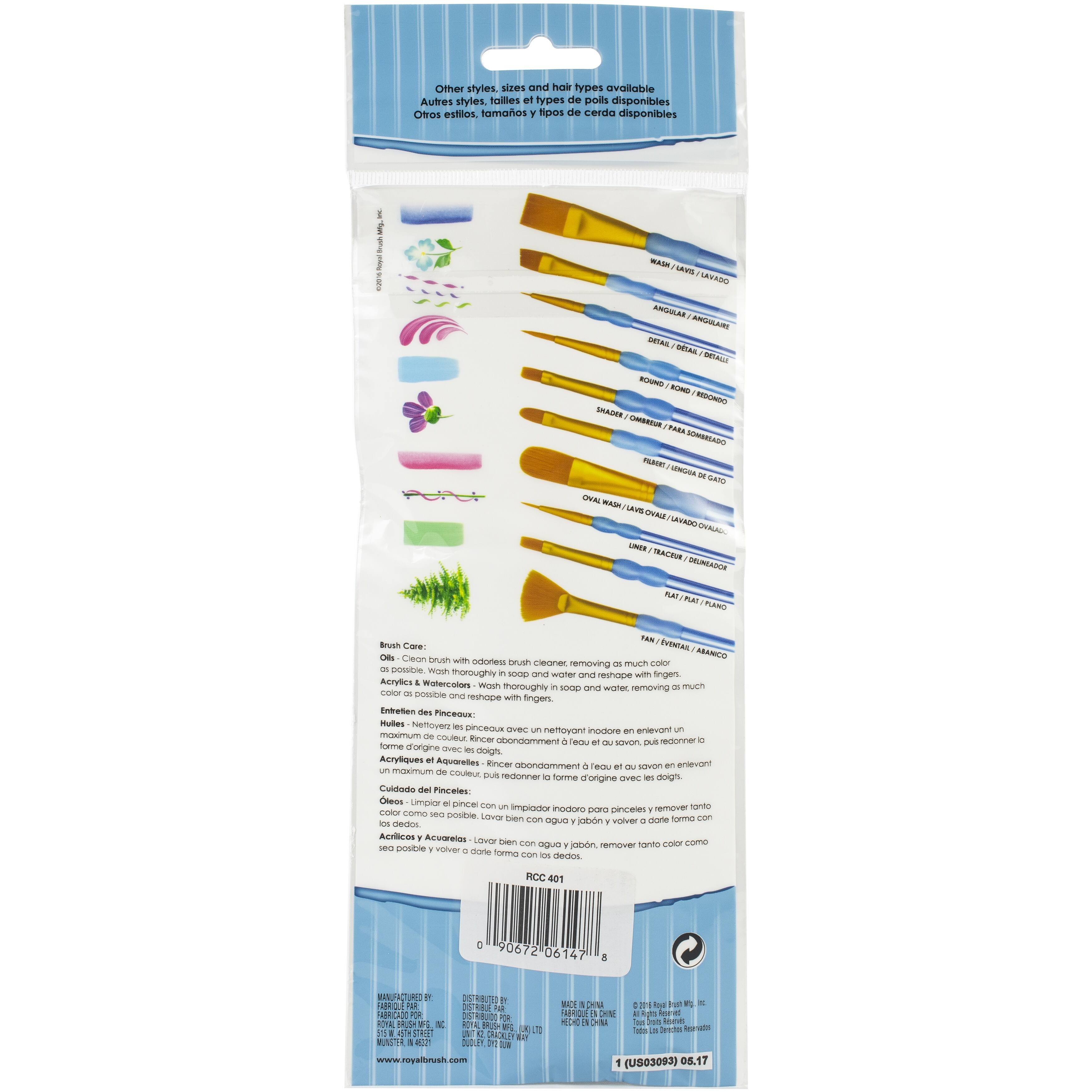 Royal & Langnickel® Crafter's Choice™ Golden Taklon Large Brush Set