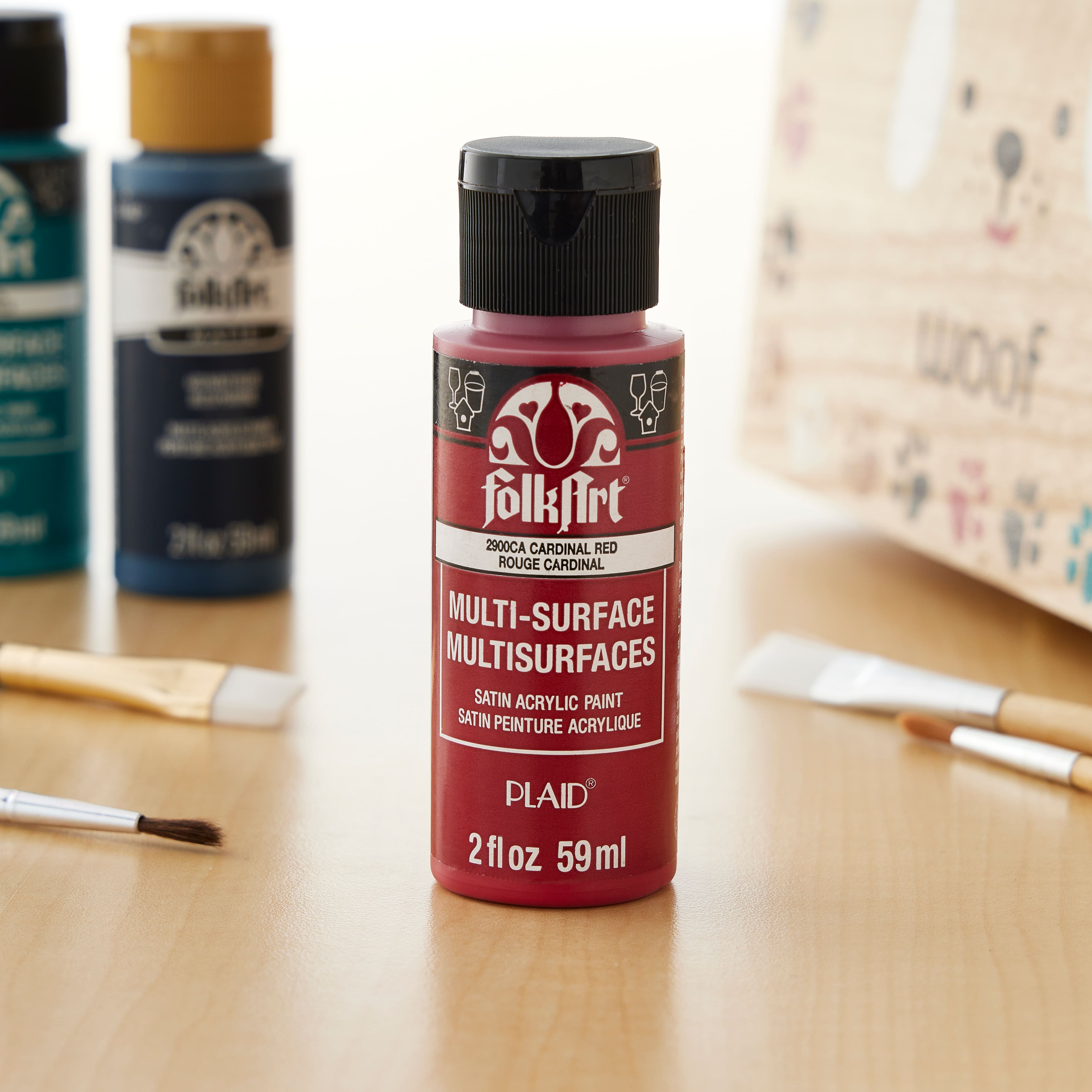 12 Pack: FolkArt® Multi-Surface Satin Acrylic Paint, 2oz.