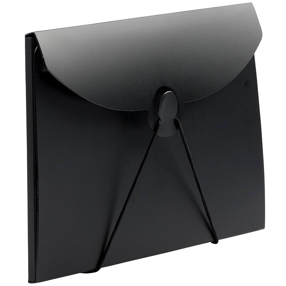 JAM Paper Black 9.5" x 12" Plastic Portfolio