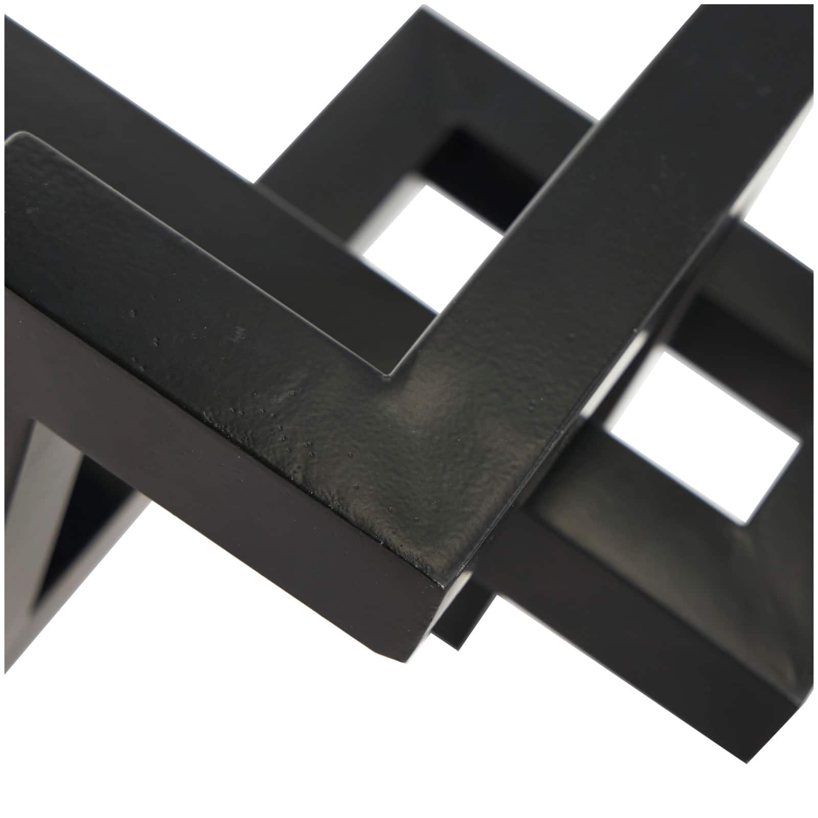 13.5" Iron Geometric Abstract Shaped Sculpture Décor