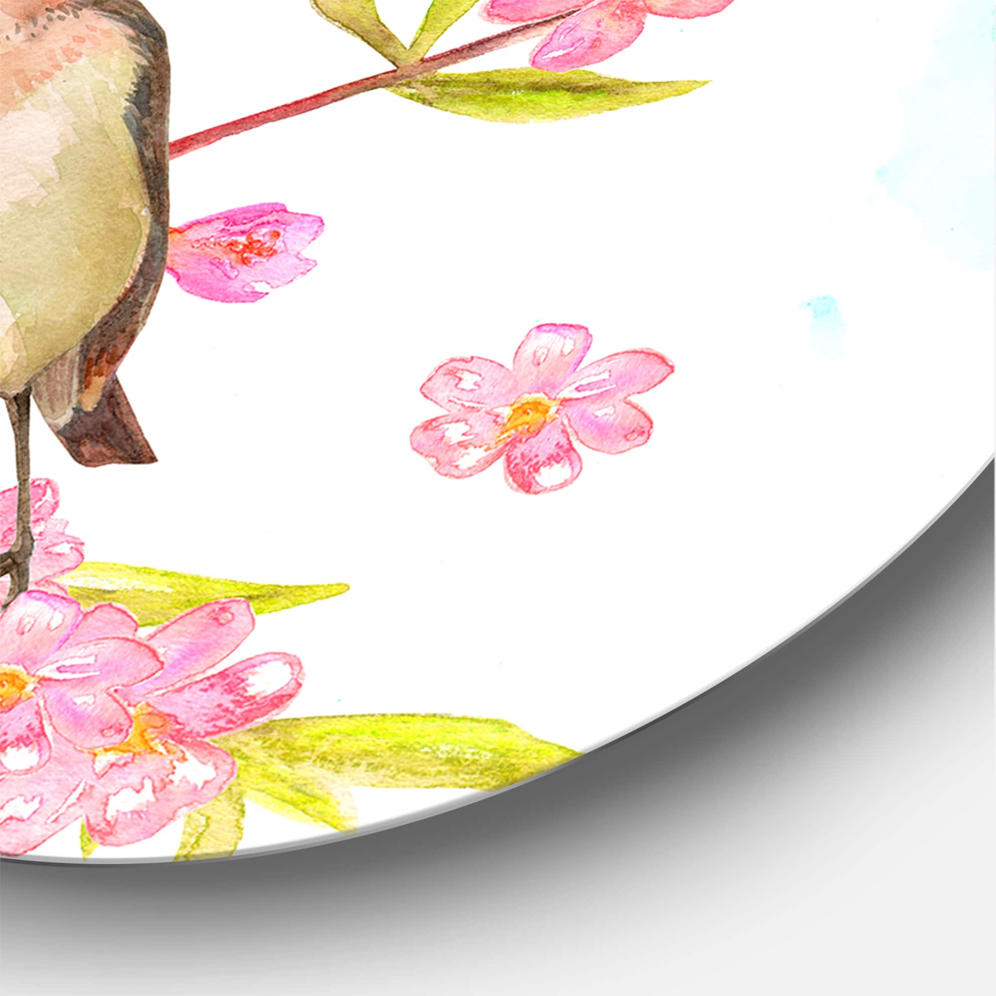 Designart - Clever Bird Sitting On Branch of A Spring Tree