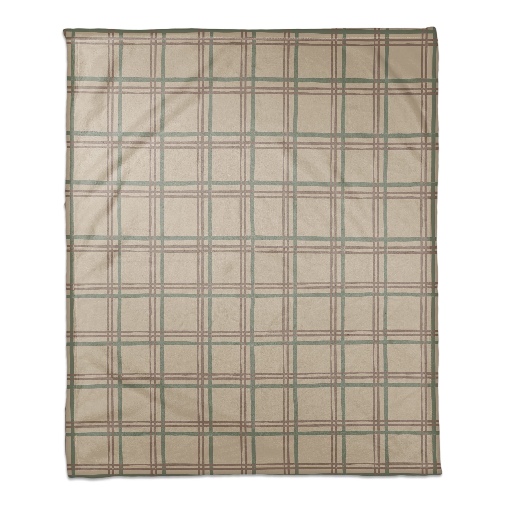 Holiday Plaid on Coral Fleece Blanket