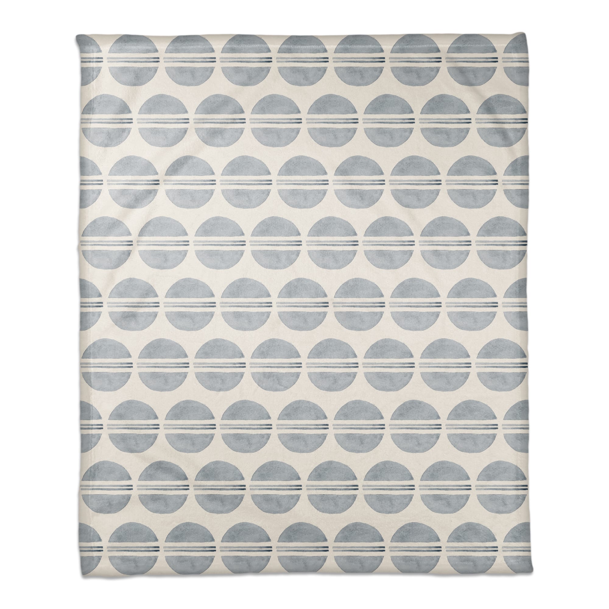 Watercolor Circle Pattern Fleece Throw