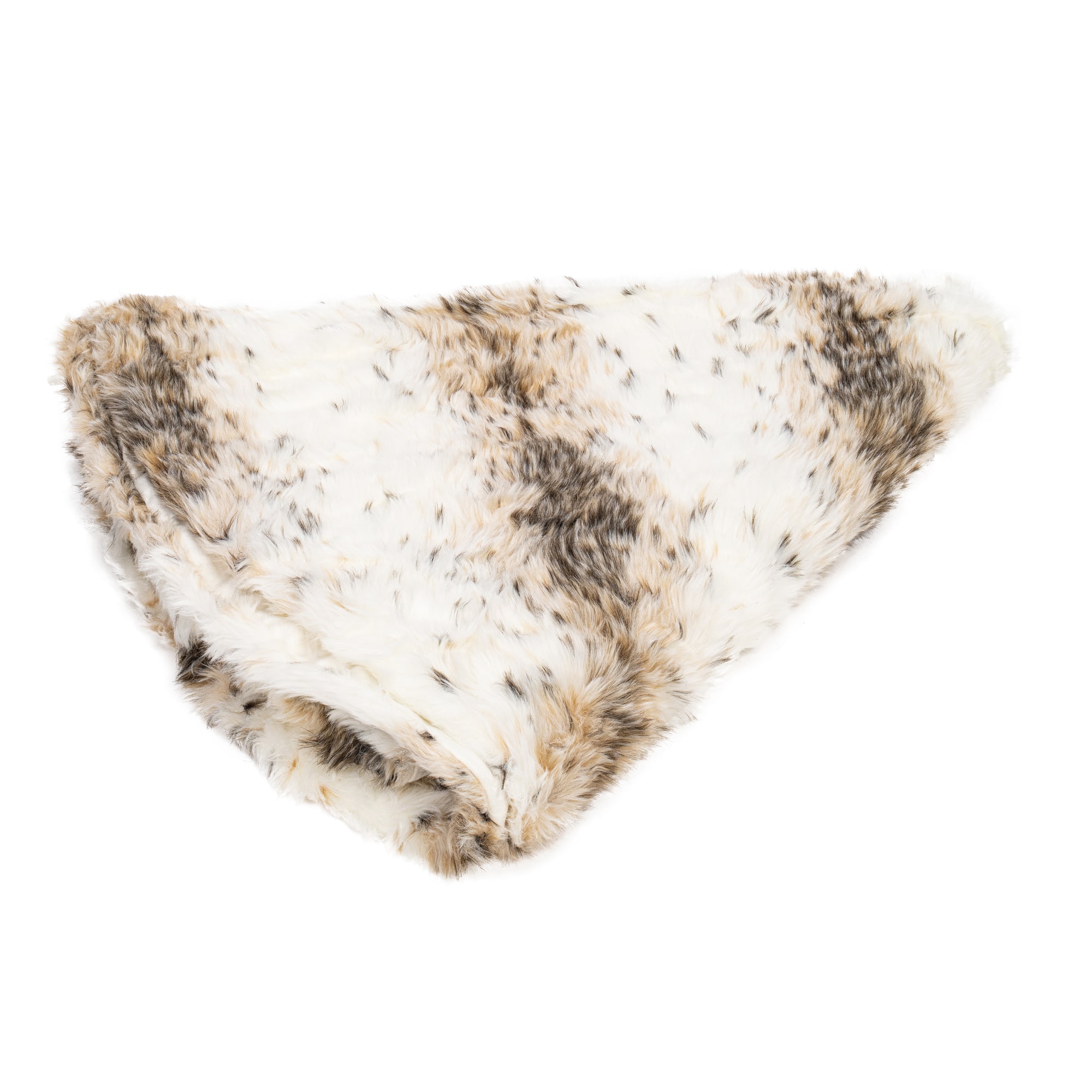 Vickerman 60" Snow White Lynx Faux Fur Tree Skirt