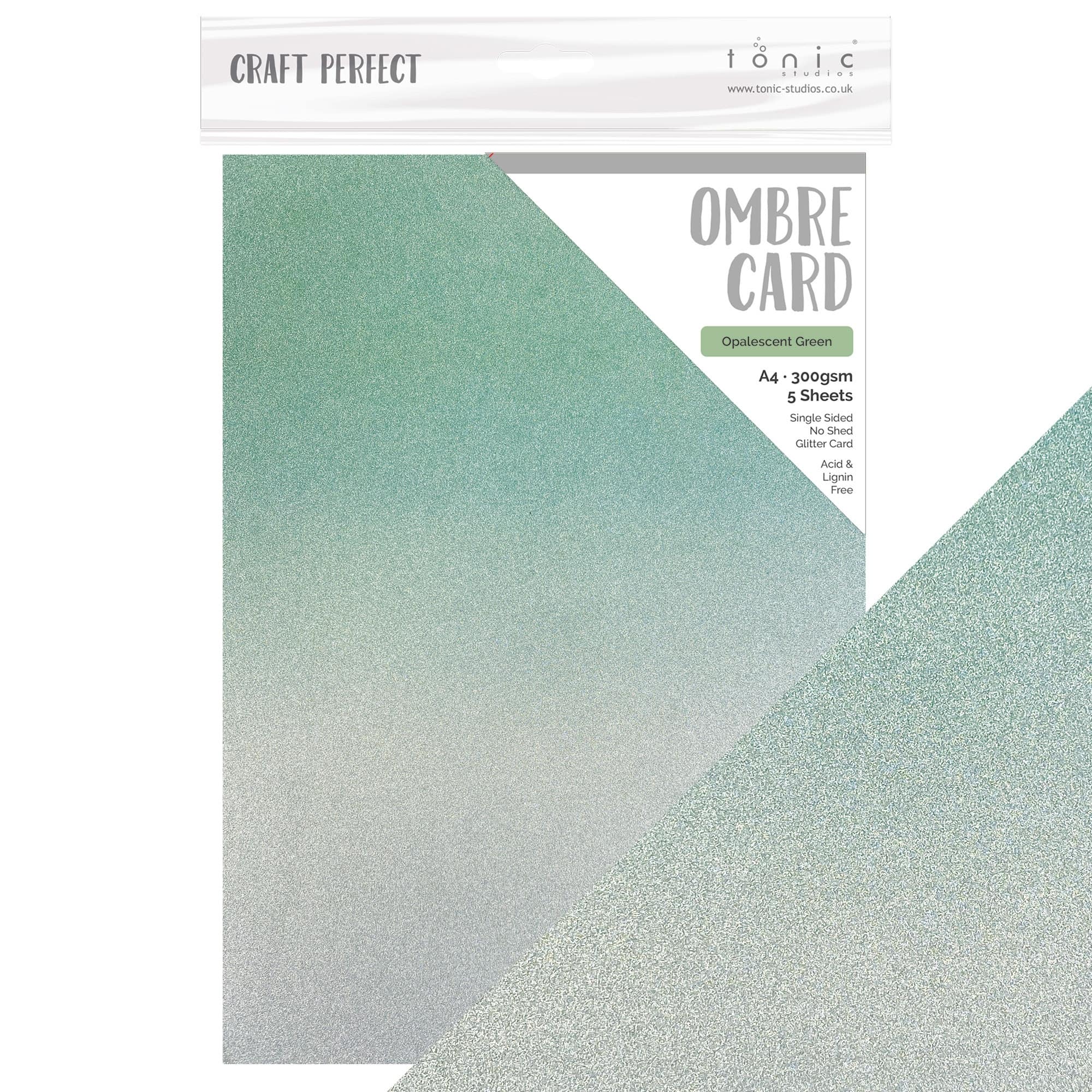Craft Perfect Opalescent Green Glitter Cardstock, 8.5" x 11"