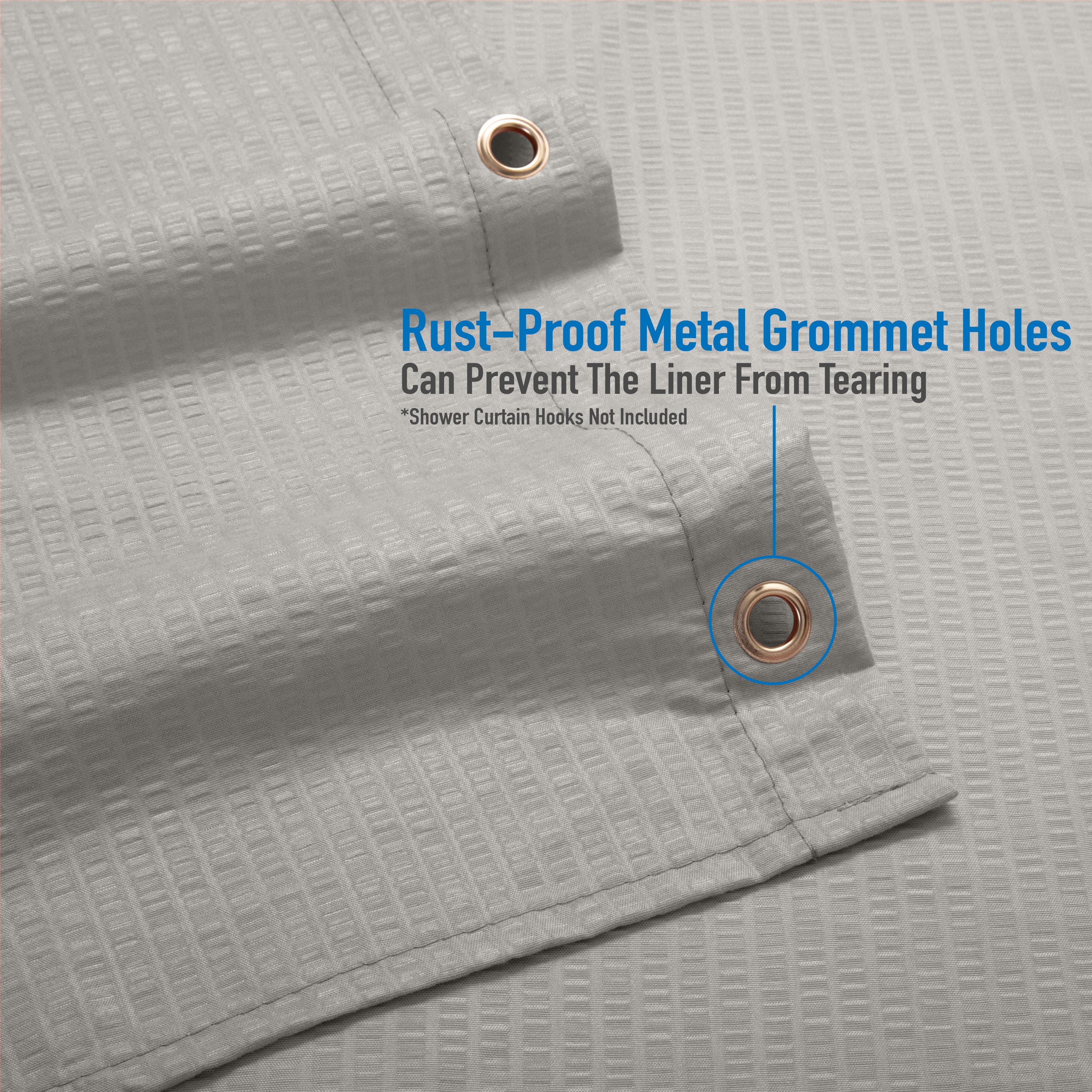 Bath Bliss Microfiber Soft Touch Dash Design Shower Curtain Liner