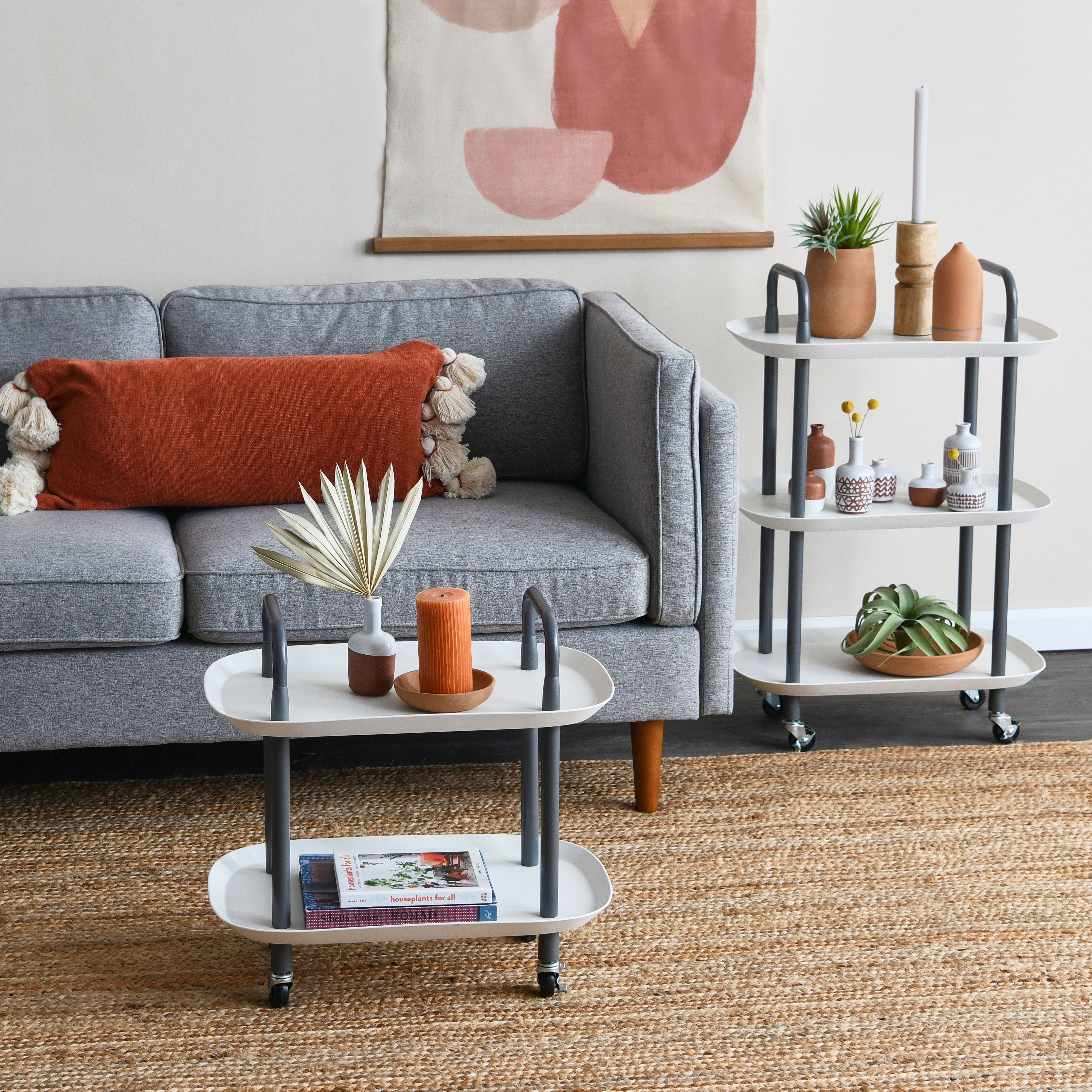 Hello Honey® Main + Mesa™ 3-Tier Modern Plastic and Metal Trolley