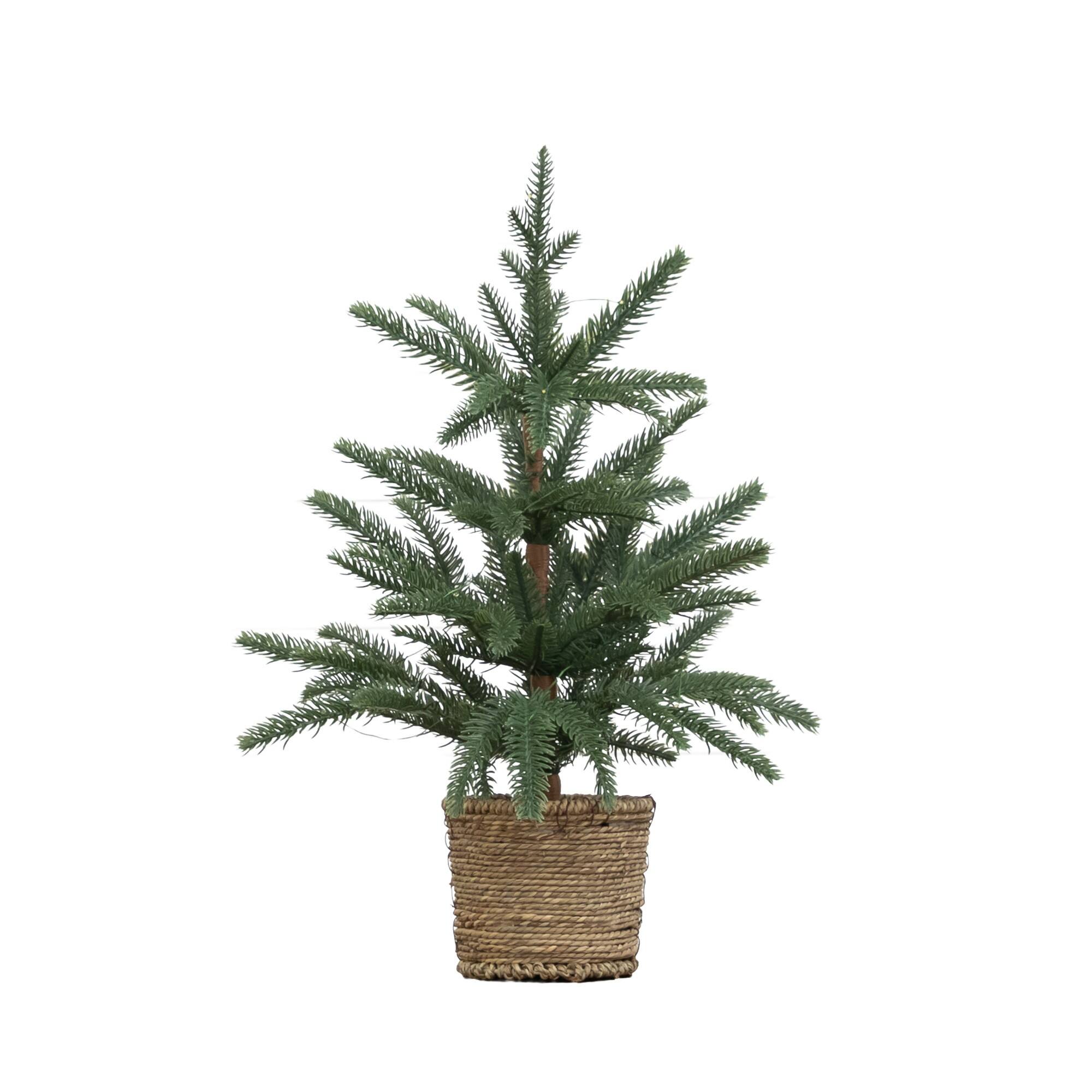 Nearly Natural 18" Pre-Lit Artificial Christmas Tree, Warm White LED Lights