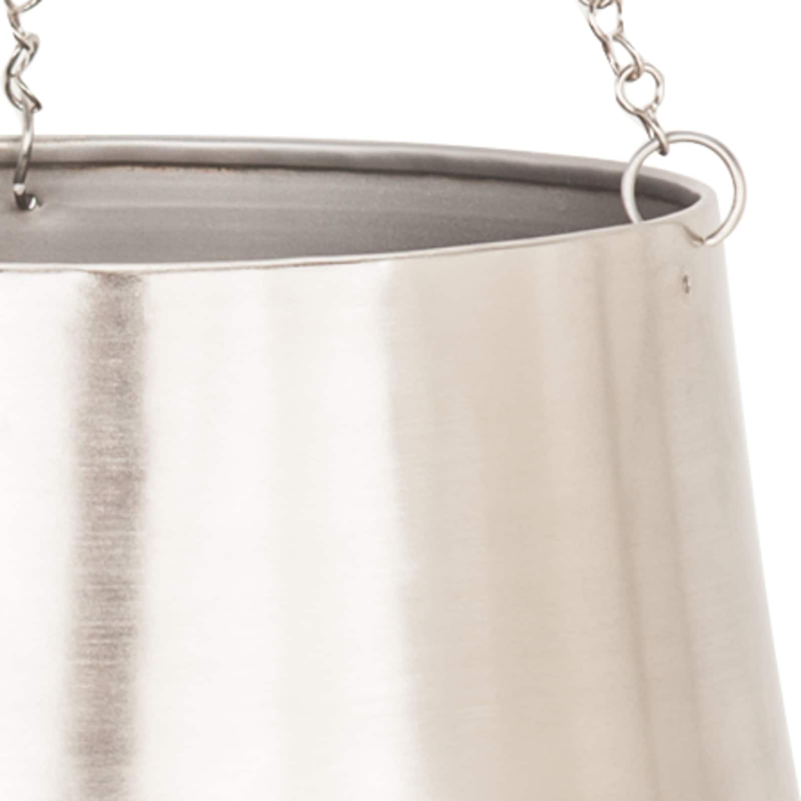 Silver Metal Glam Planter Set