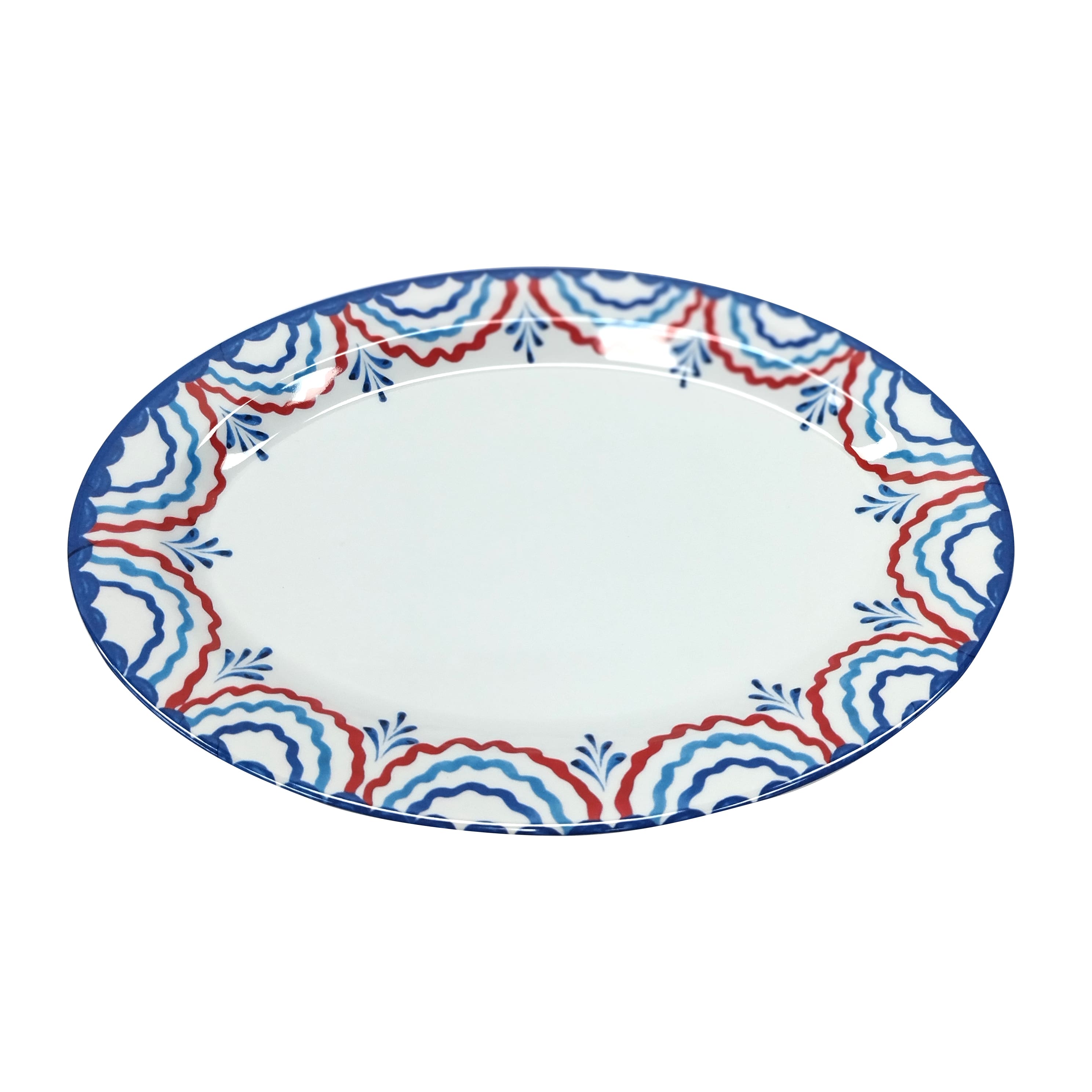 14" Red, White & Blue Oval Melamine Tray by Celebrate It™