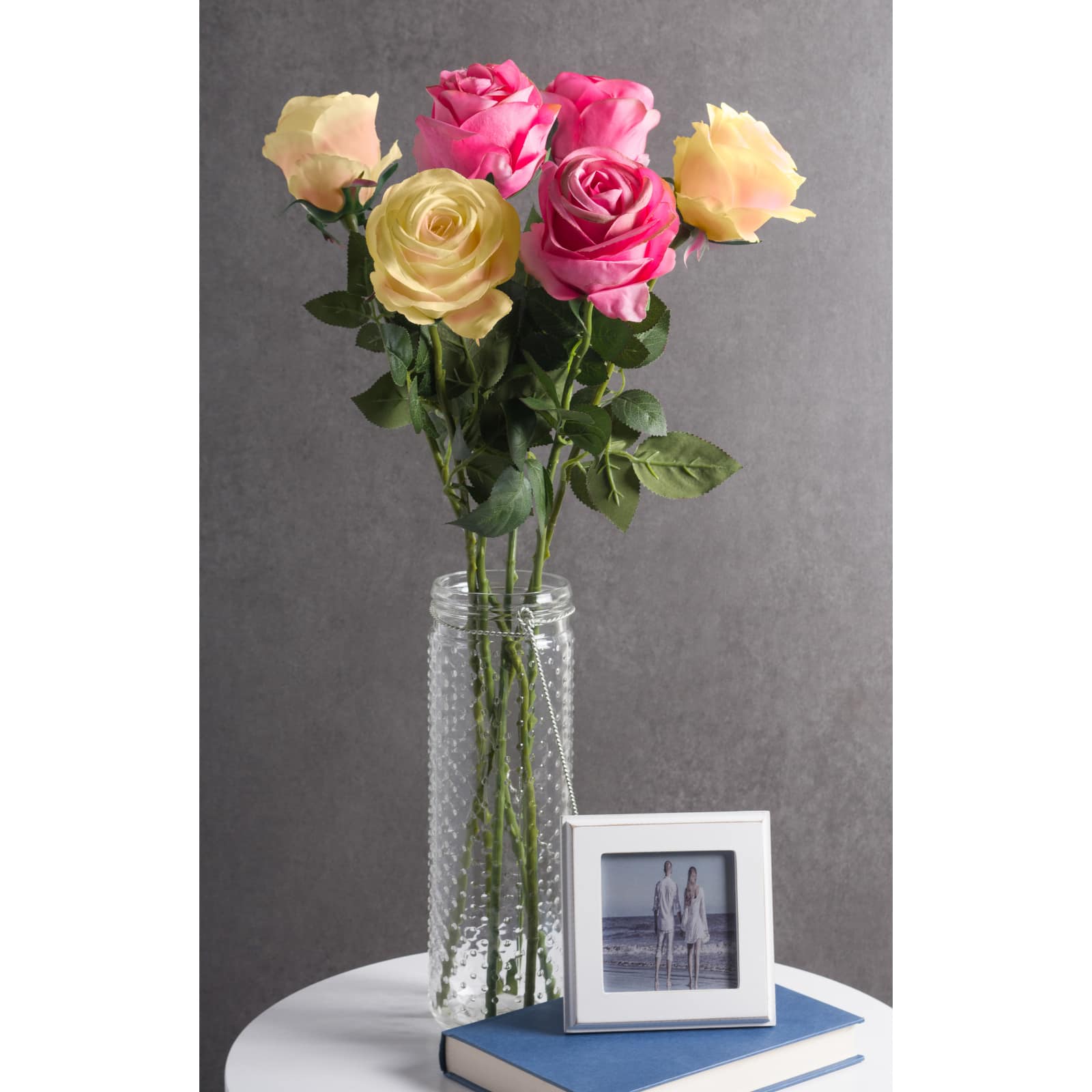 DII® Yellow Flower Open Rose Set, 6ct.