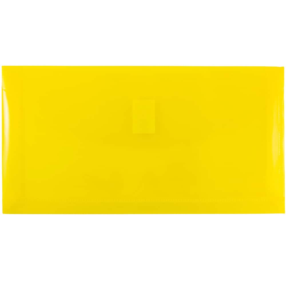 JAM Paper 5.25" x 10" Plastic Hook & Loop Closure Envelopes