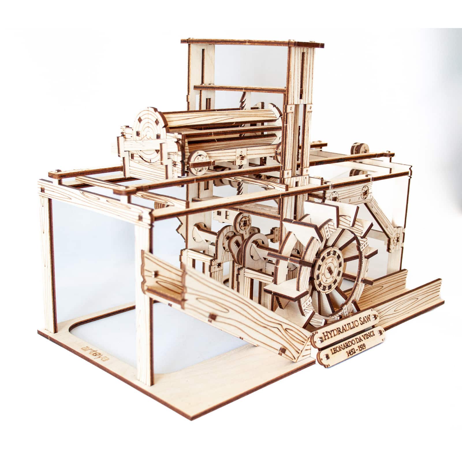 artoya Da Vinci Hydraulic Saw Functional 3D Wooden STEM Model Kit