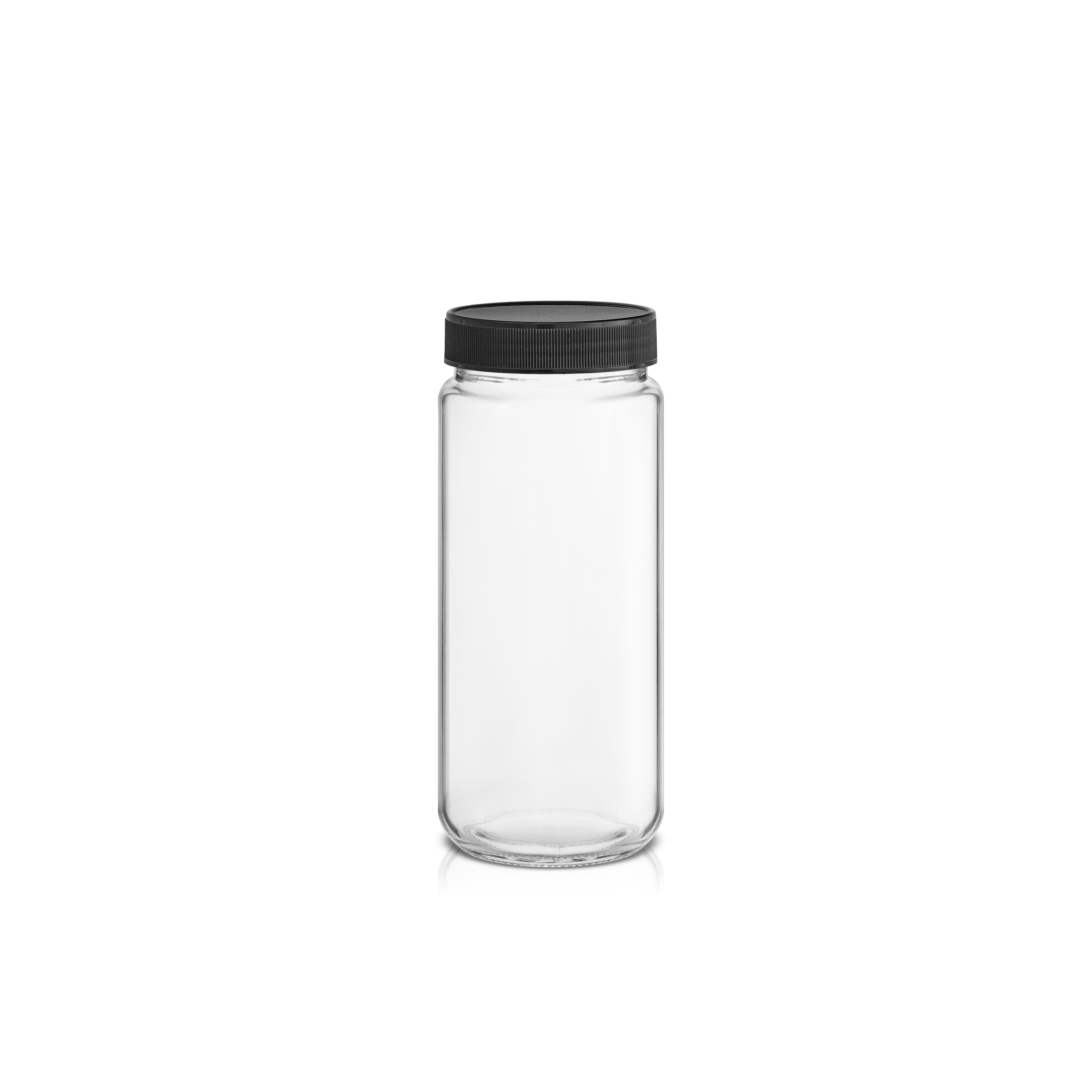 JoyJolt® 16oz. Reusable Glass Juice Bottles with Lids