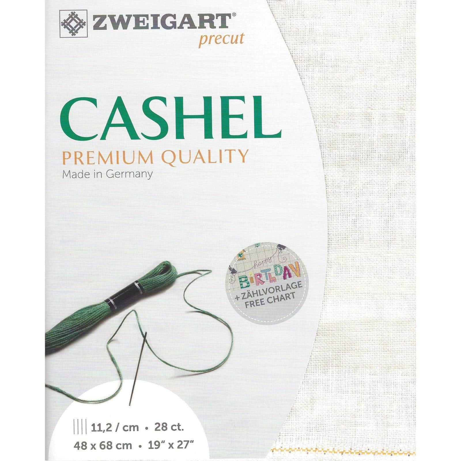 Zweigart® Cashel Precut 28 Count Premium Fabric, 19" x 27"