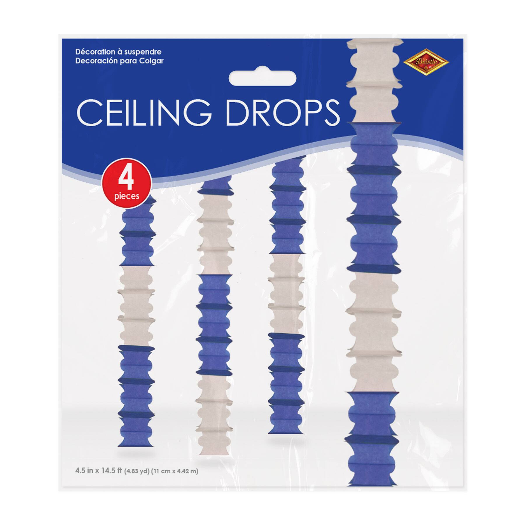 Beistle 14.5ft. Blue & White Oktoberfest Ceiling Drops, 4ct.