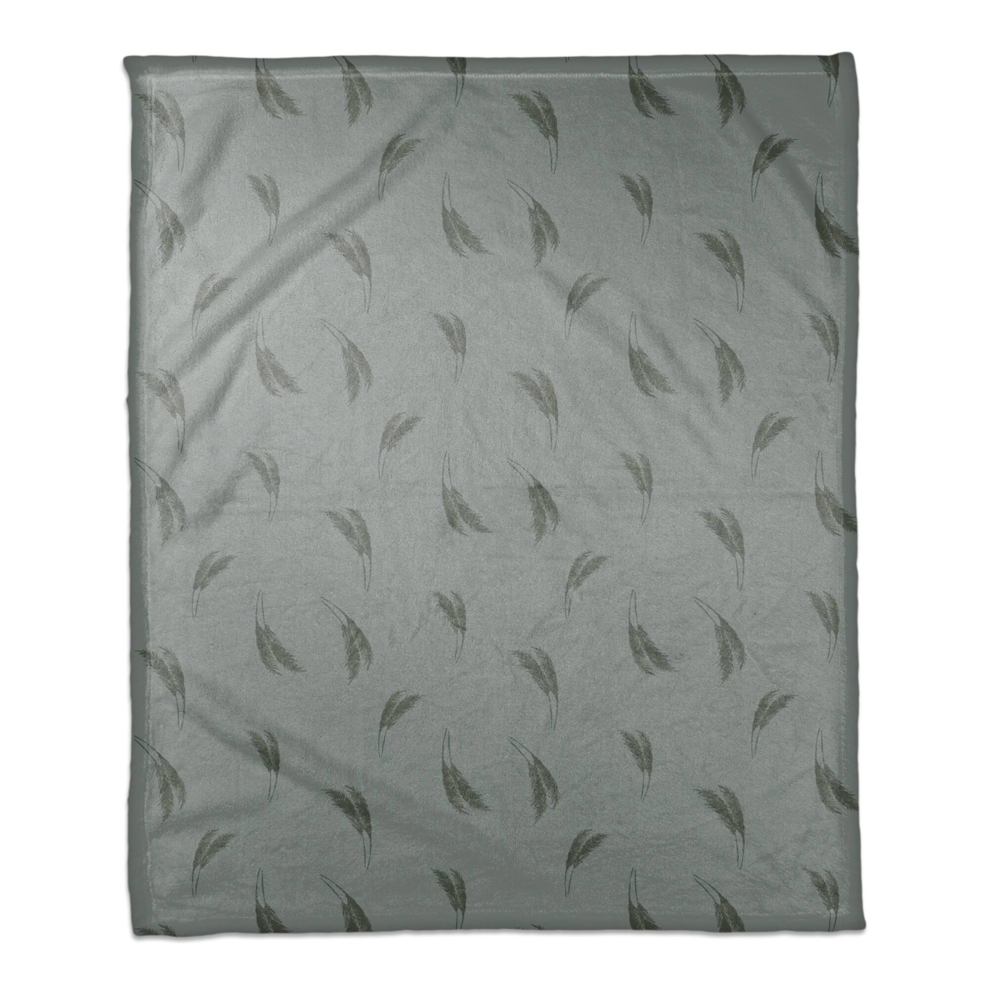 Feather Grass Coral Fleece Blanket