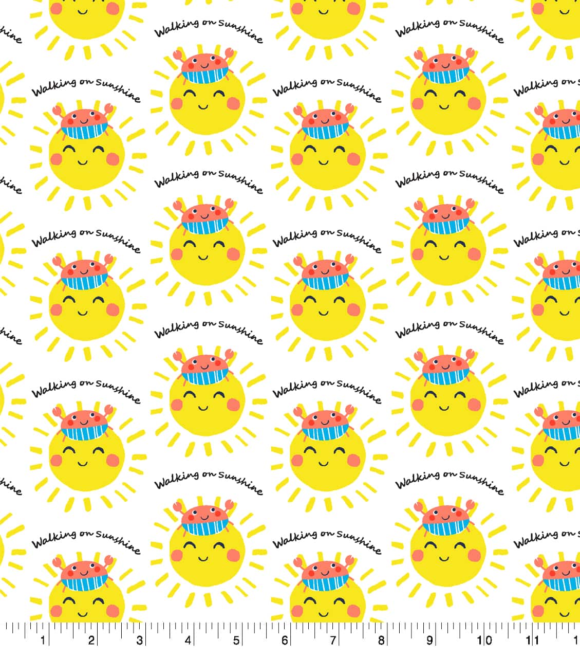 Springs Creative Love the Sea Walking on the Sun Cotton Fabric