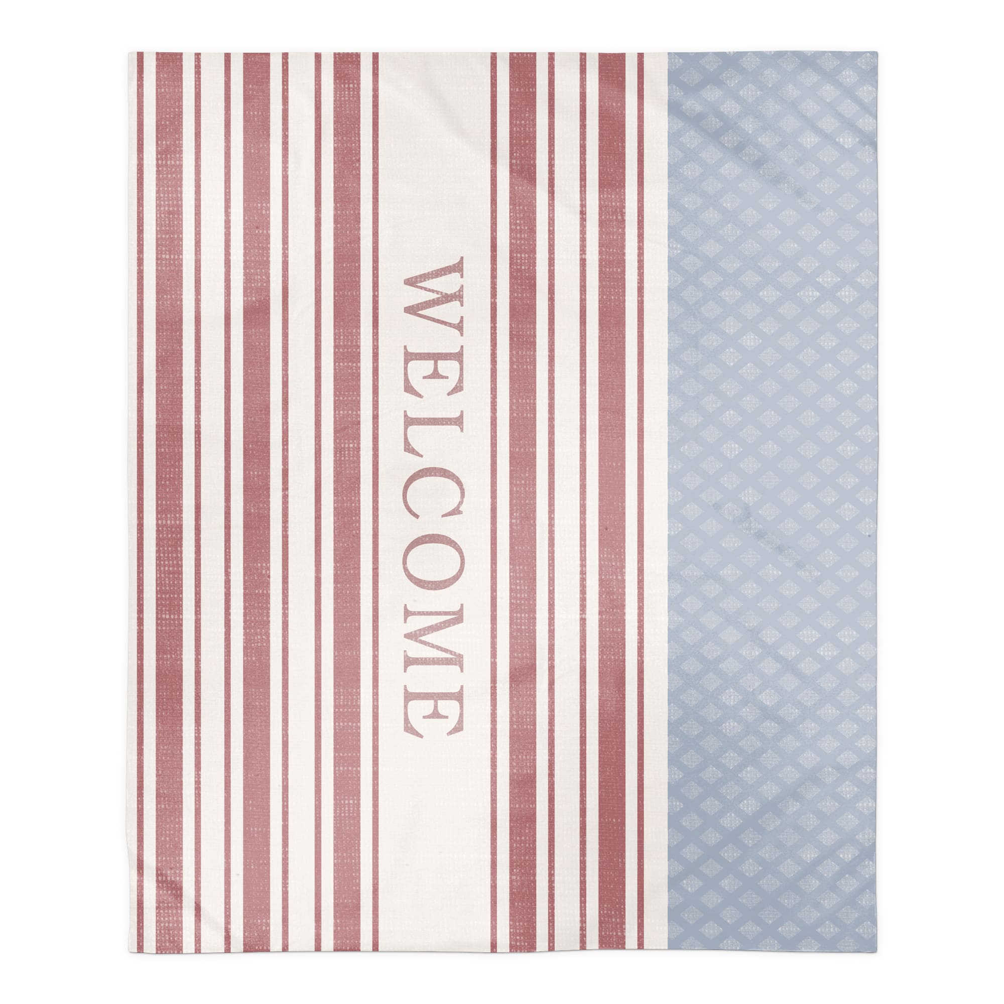 Welcome Flag Sherpa Fleece Blanket