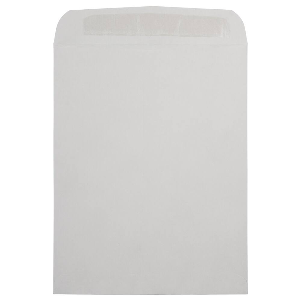JAM Paper 12" x 15" Light Gray Kraft Open End Recycled Envelopes with Peel & Seal Closure