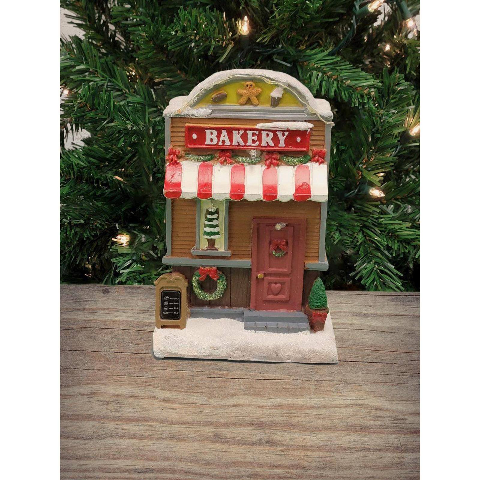 12" Christmas Village Bakery with LED Lights