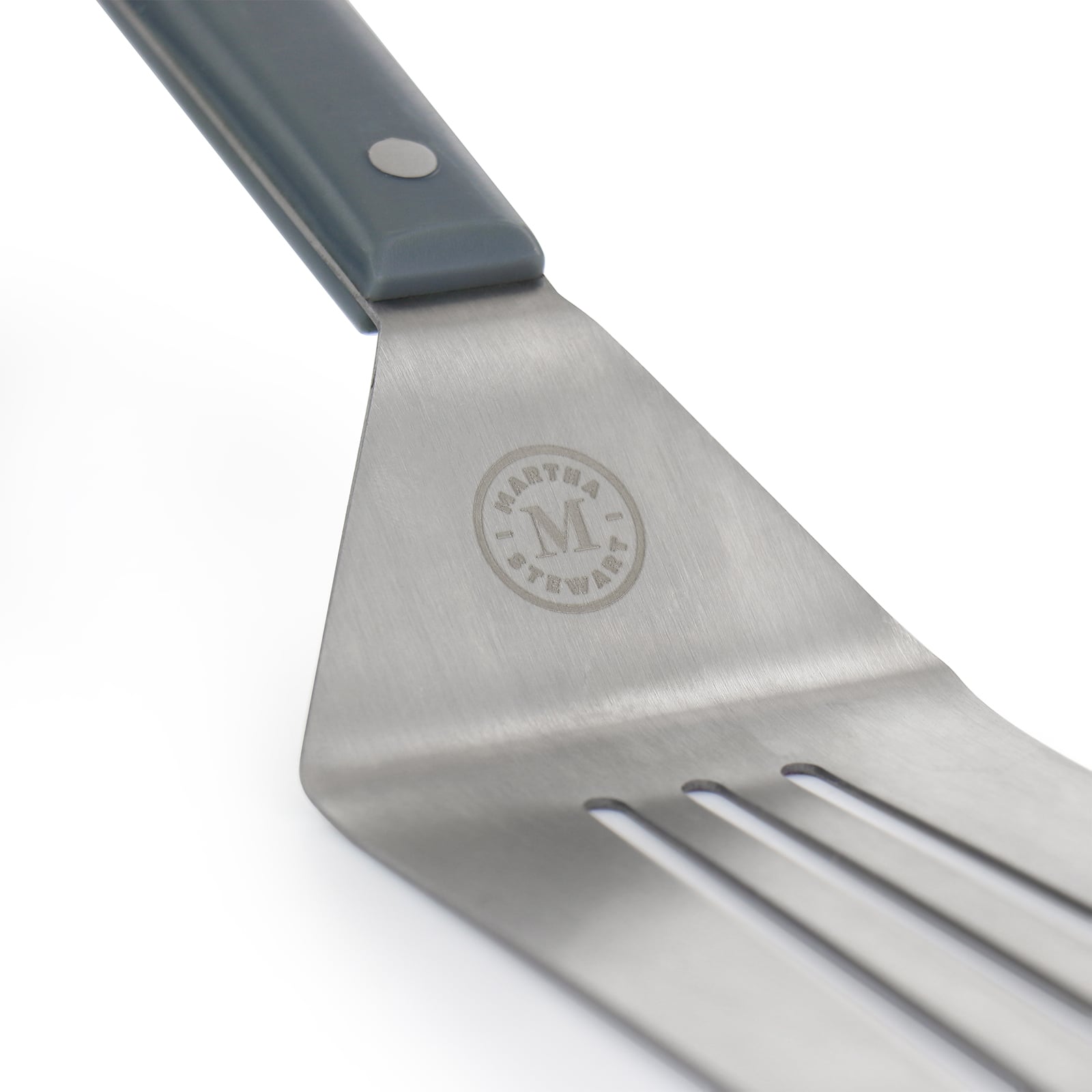 Martha Stewart Gray High-Carbon Stainless Steel Slotted Turner